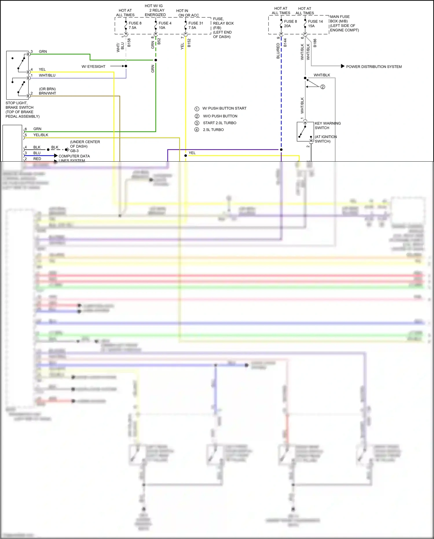 Subaru WRX VA facelift (2016-2021) remote engine start control module wiring diagram  (9 of 10)