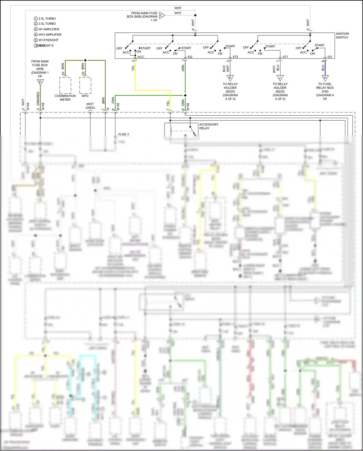 Subaru WRX VA facelift (2016-2021) reverse automatic braking control module wiring diagram  (1 of 1)