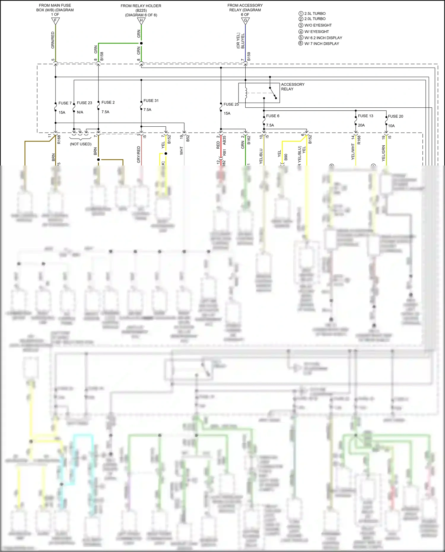 Subaru WRX VA facelift (2016-2021) steering angle sensor wiring diagram  (6 of 6)