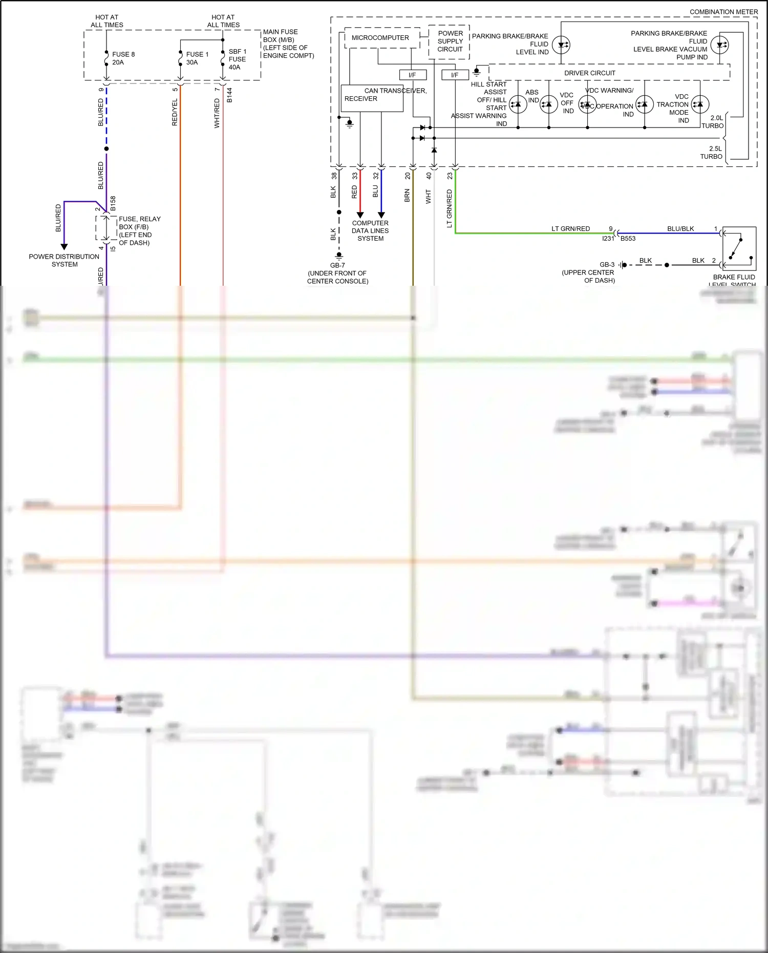 Subaru WRX VA facelift (2016-2021) steering angle sensor wiring diagram  (2 of 6)