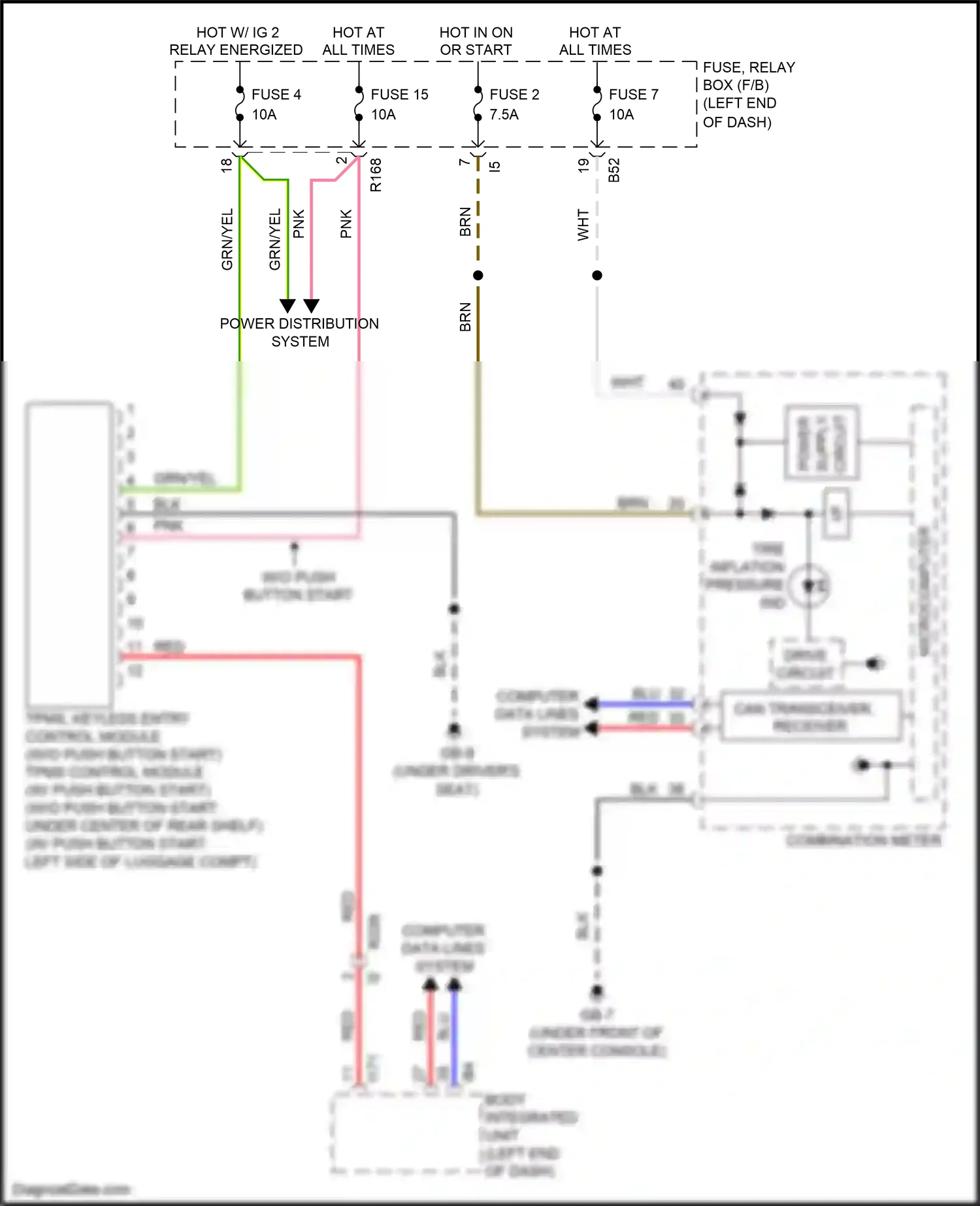Subaru WRX VA facelift (2016-2021) tpms, keyless entry control module wiring diagram  (11 of 11)