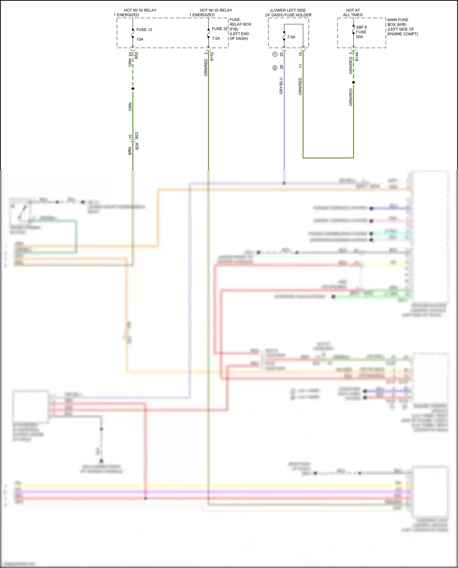 Subaru WRX VA facelift (2016-2021) w/o id code box wiring diagram  (1 of 2)