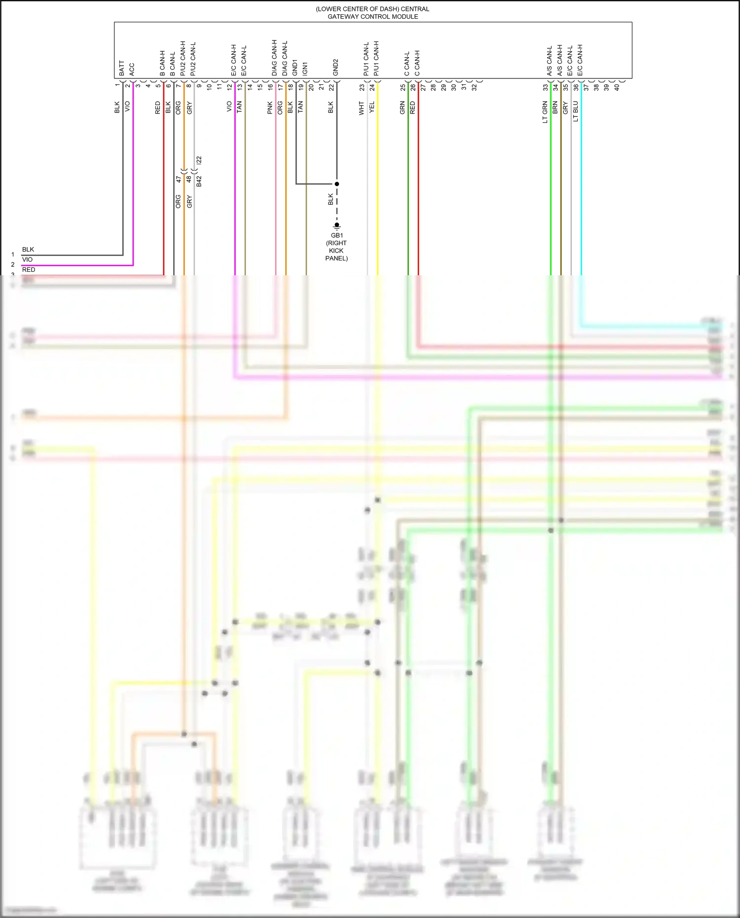 Car Wiring Diagrams for WRX Subaru VB (2021-2024): Computer data lines circuit (2 of 3)