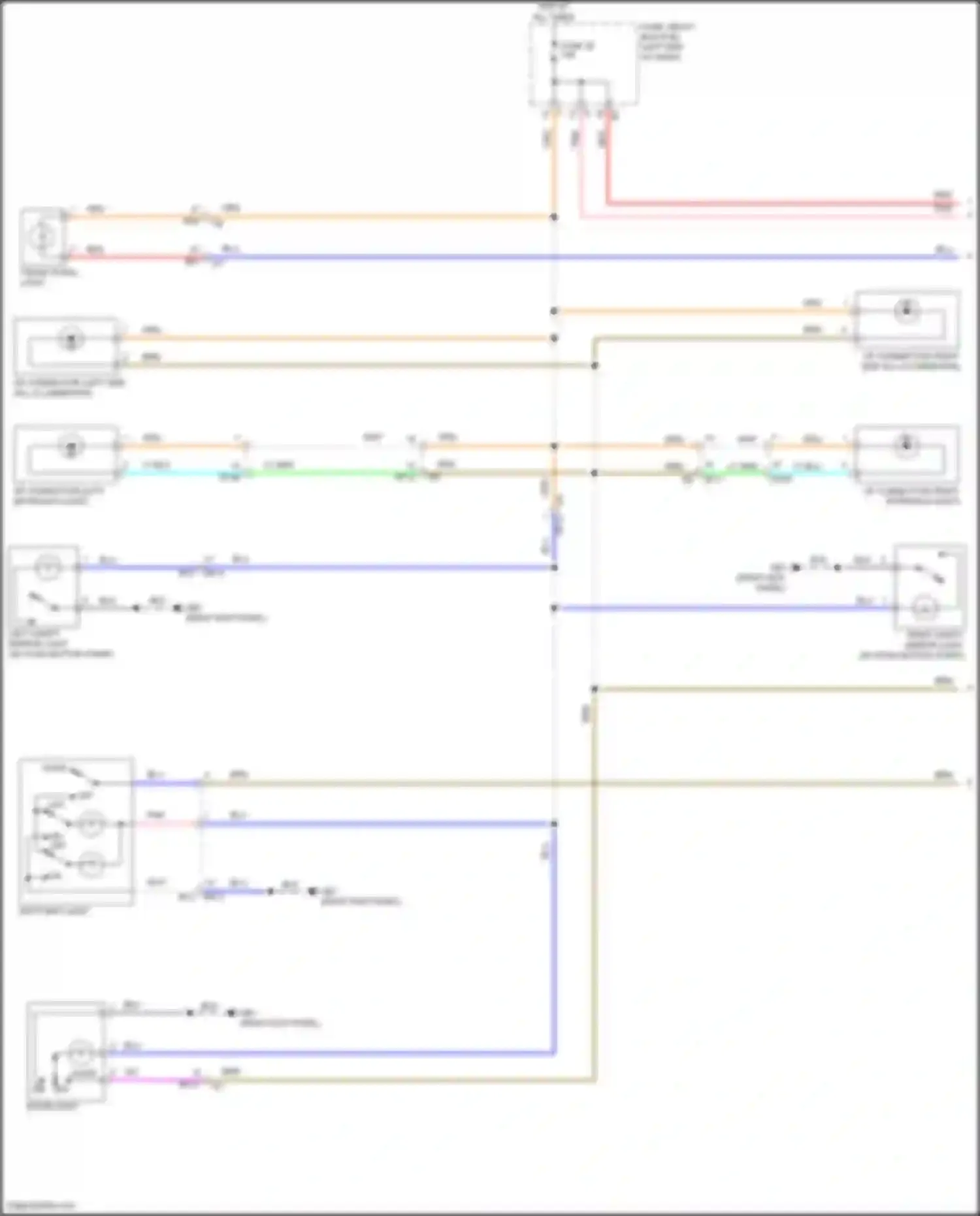 Car Wiring Diagrams for WRX Subaru VB (2021-2024): Courtesy lamps circuit (1 of 2)
