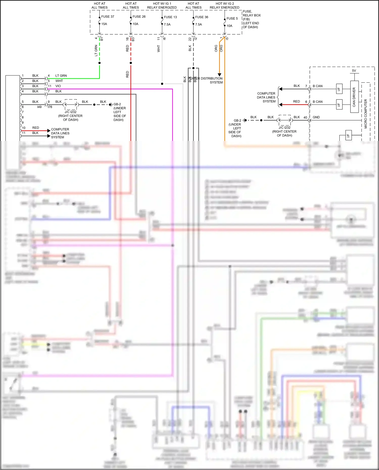 Subaru WRX VB (2021-2024) micro computer wiring diagram  (2 of 2)