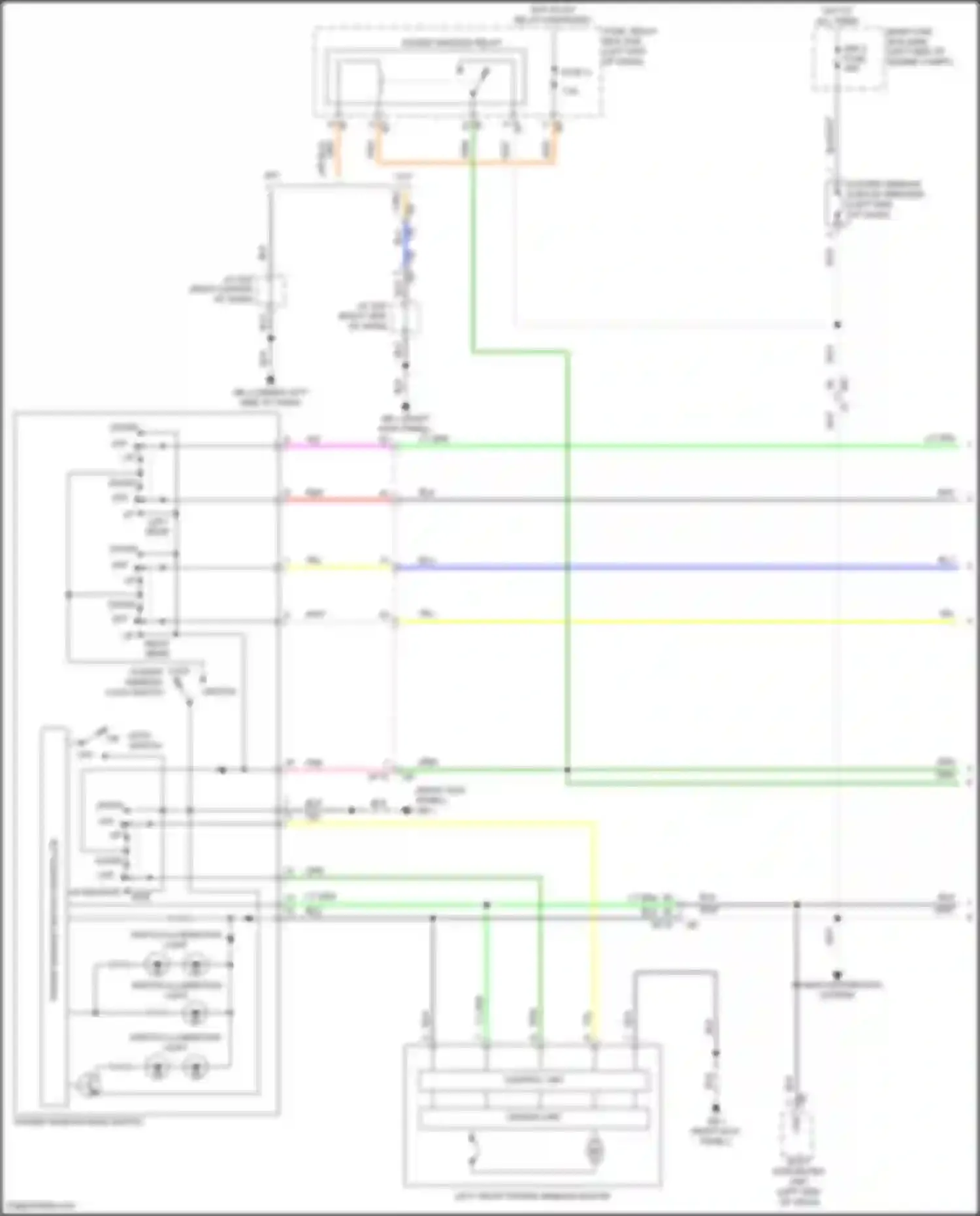 Wiring diagram power window switch controller for Subaru WRX VB (2021-2024) (1 of 2)