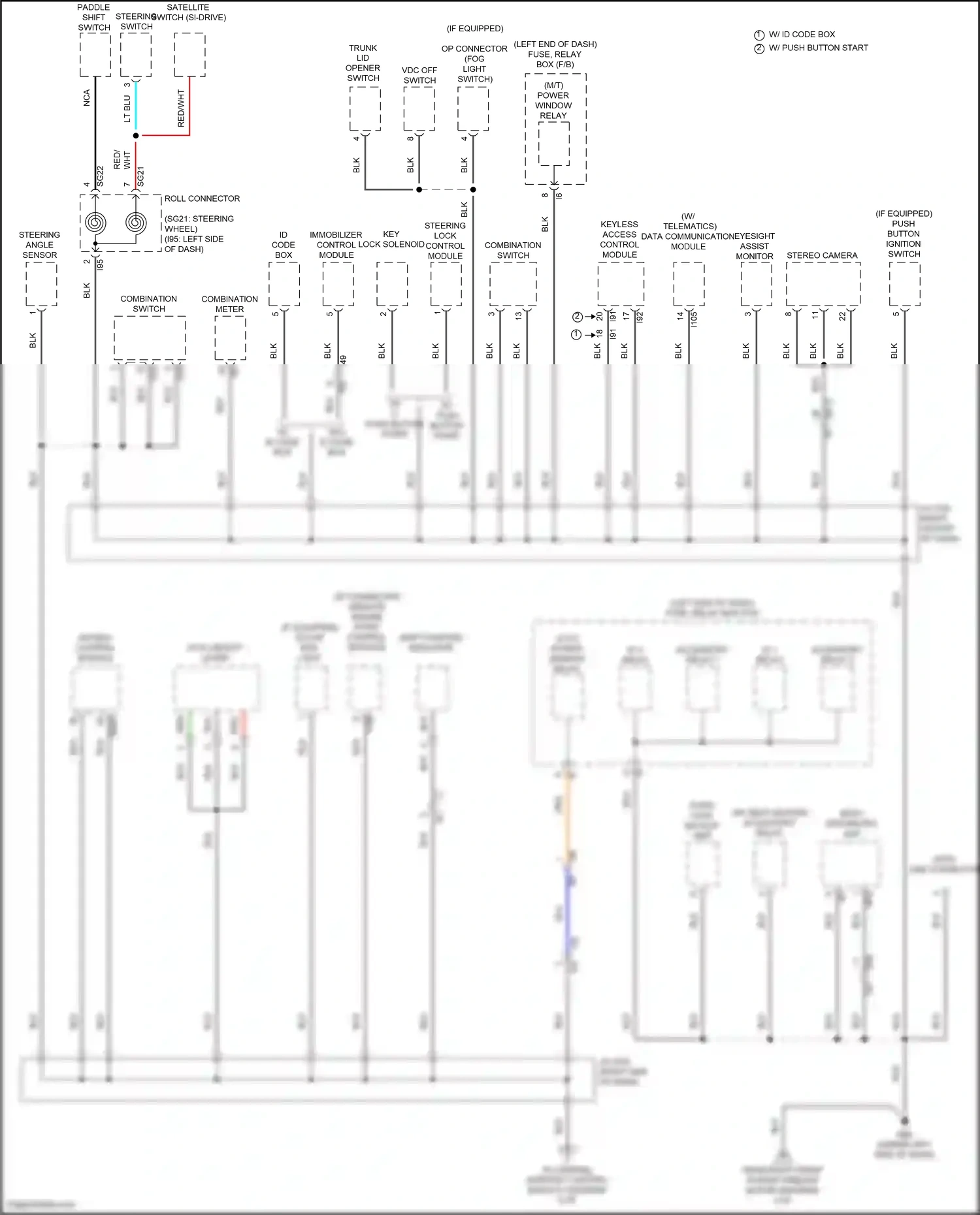 Subaru WRX VB (2021-2024) push button ignition switch wiring diagram  (2 of 6)