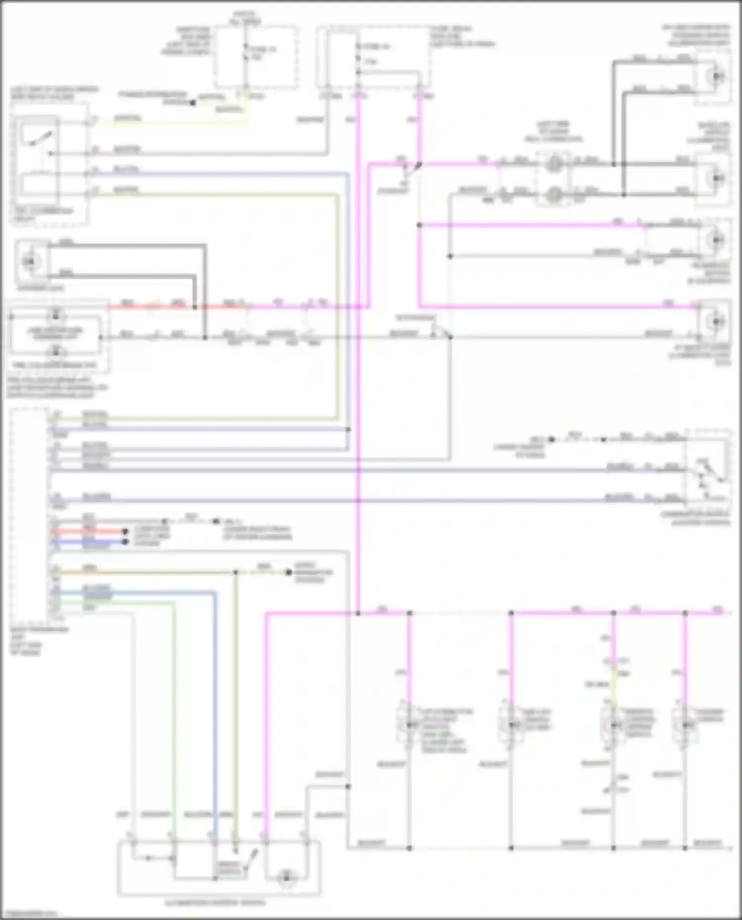 XV Subaru GP facelift (2015-2017): Instrument illumination circuit, w/o hev (1 of 2)