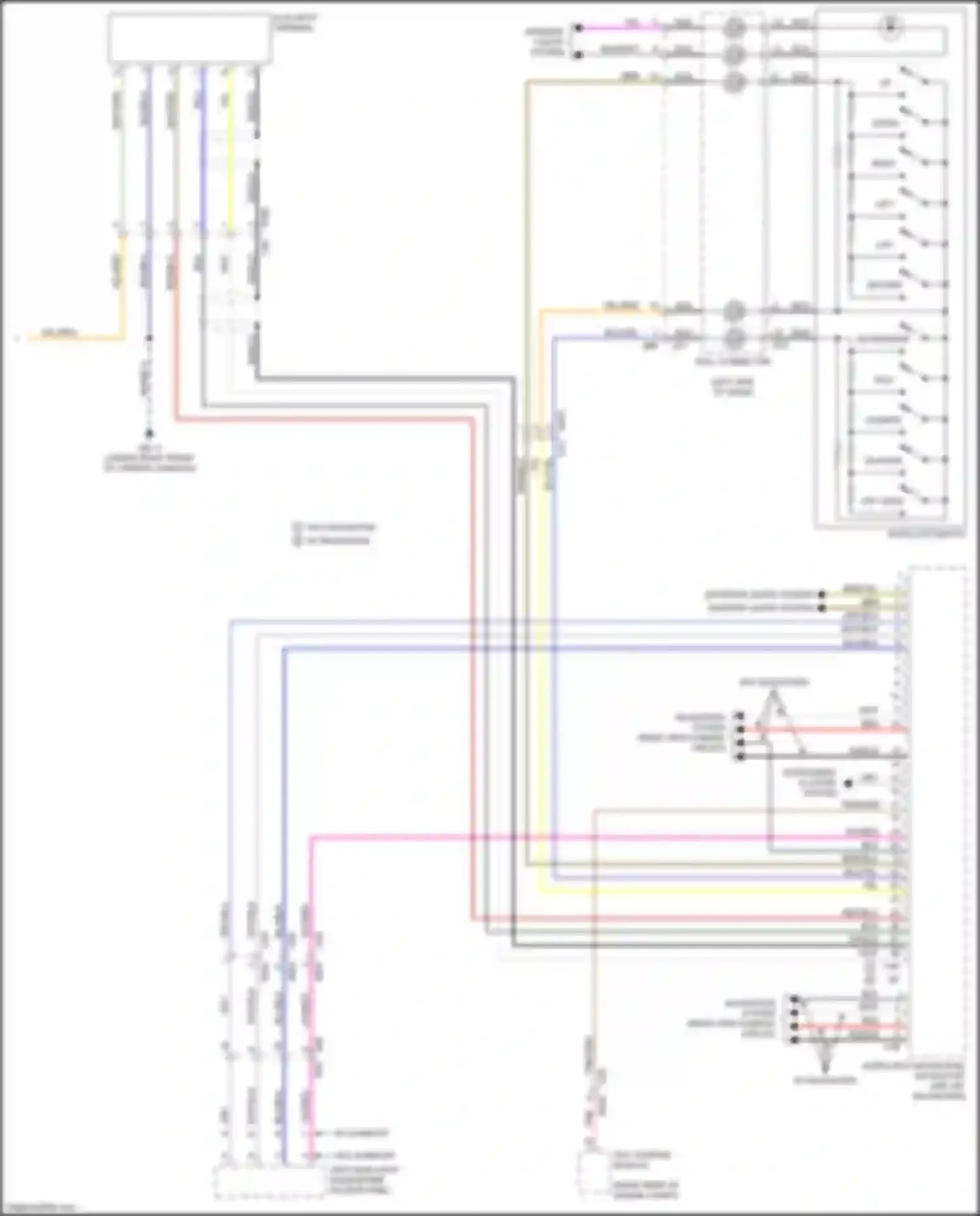XV Subaru GP facelift (2015-2017): Navigation circuit, hybrid w/o telematics (2 of 2)