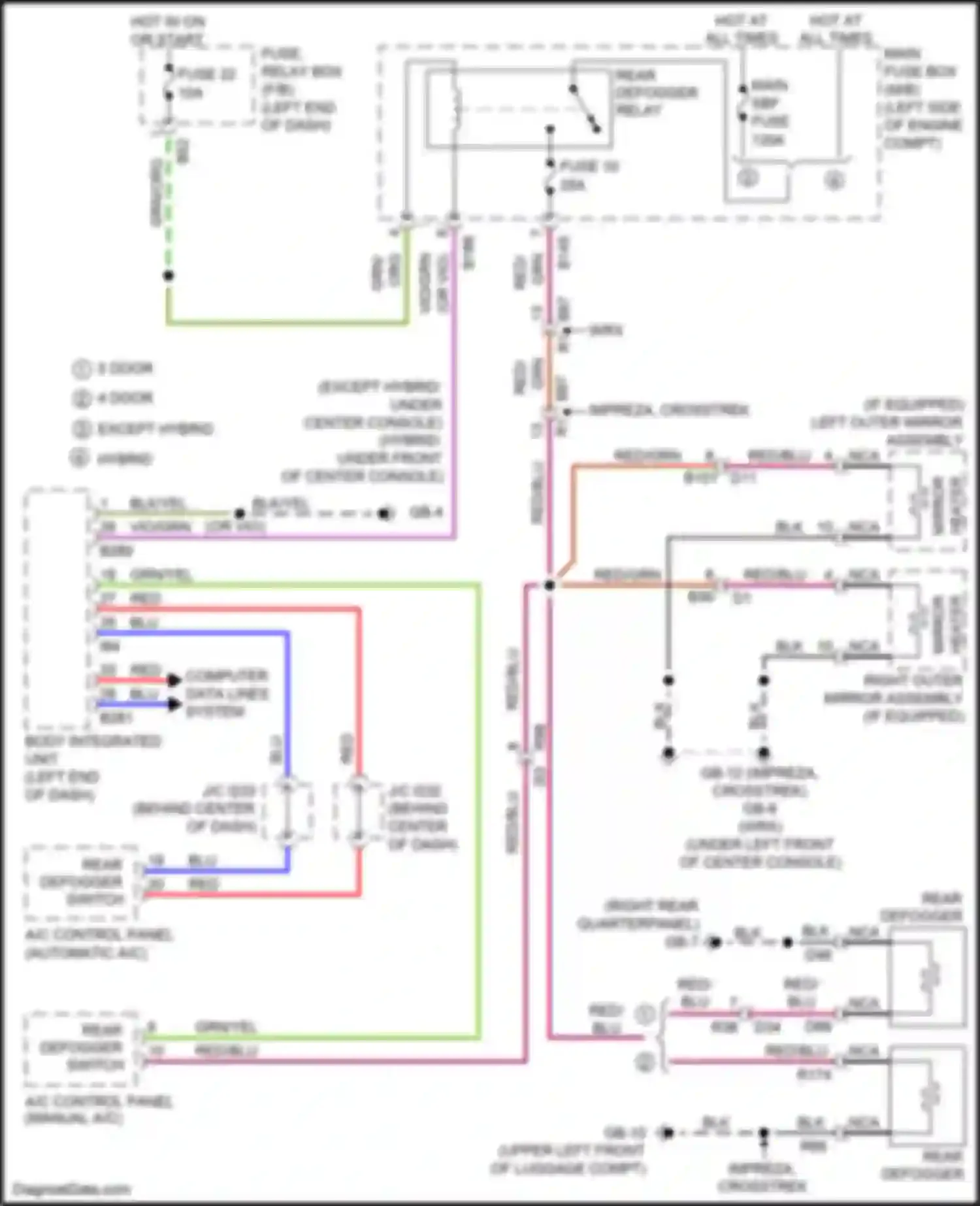 Wiring diagram computer data lines system for Subaru XV GP facelift (2015-2017) (38 of 87)