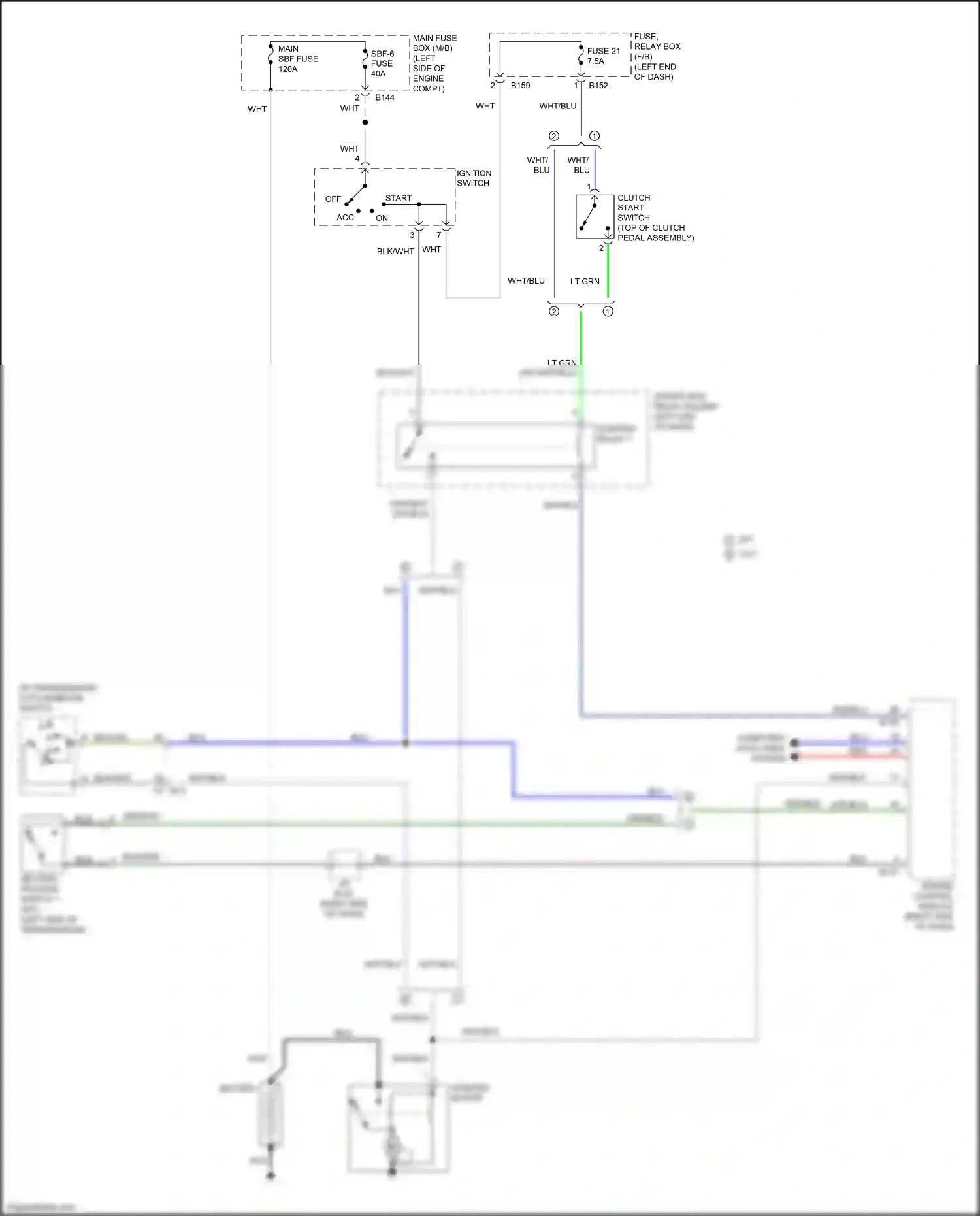 Subaru XV GP facelift (2015-2017) engine control module wiring diagram  (5 of 11)