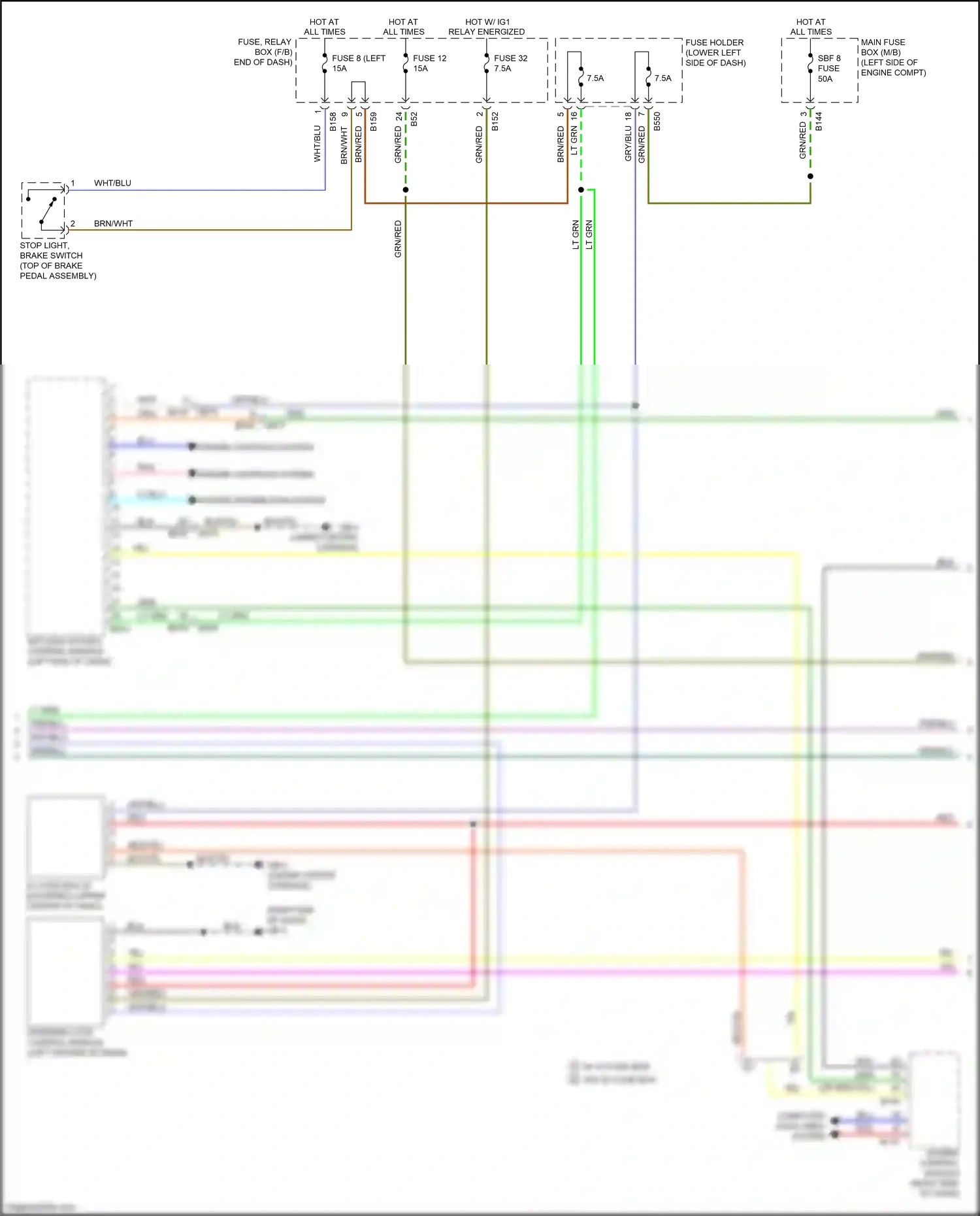 Subaru XV GP facelift (2015-2017) engine control module wiring diagram  (3 of 11)