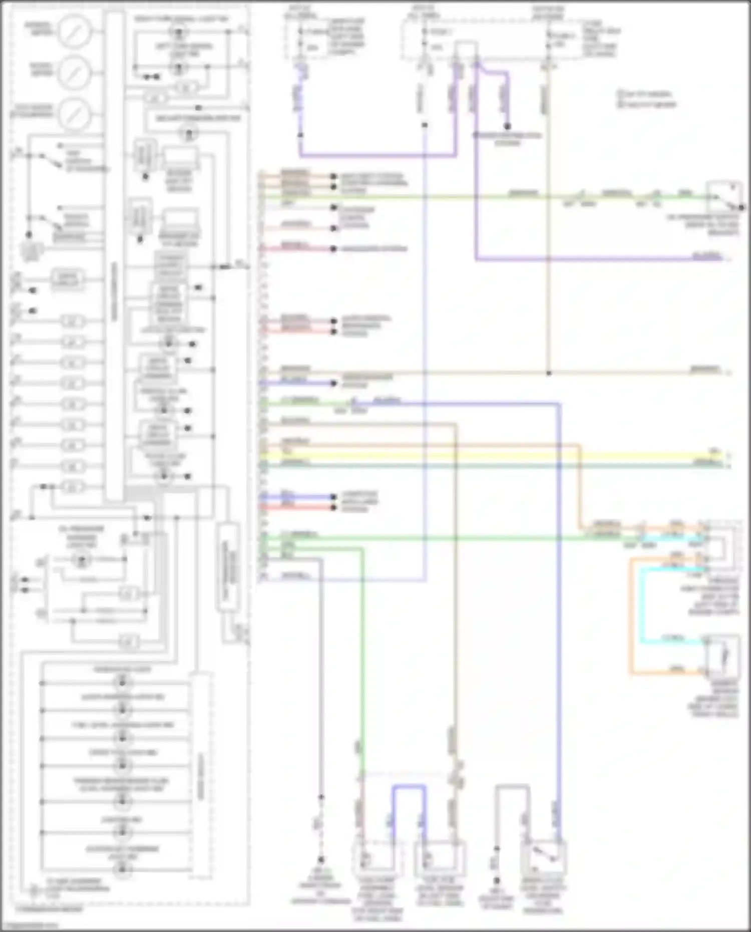 Wiring diagram fuel sub level sensor for Subaru XV GP facelift (2015-2017) (2 of 2)
