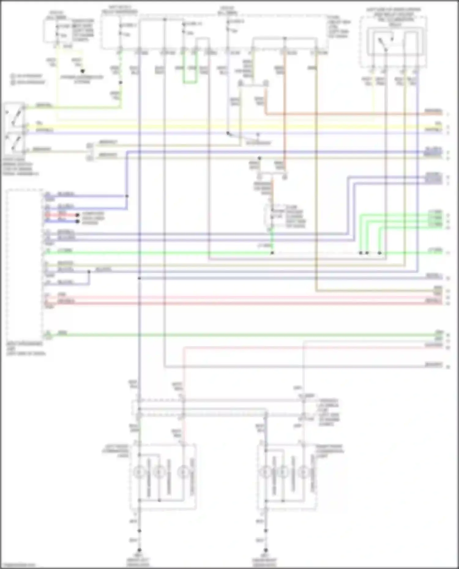 Wiring diagram left front combination light for Subaru XV GP facelift (2015-2017) (2 of 9)