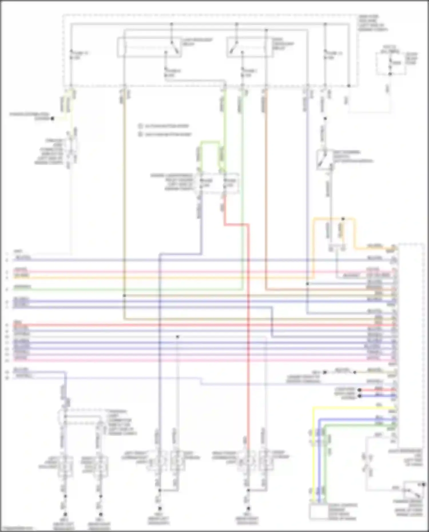 Wiring diagram left front fog light for Subaru XV GP facelift (2015-2017) (3 of 4)