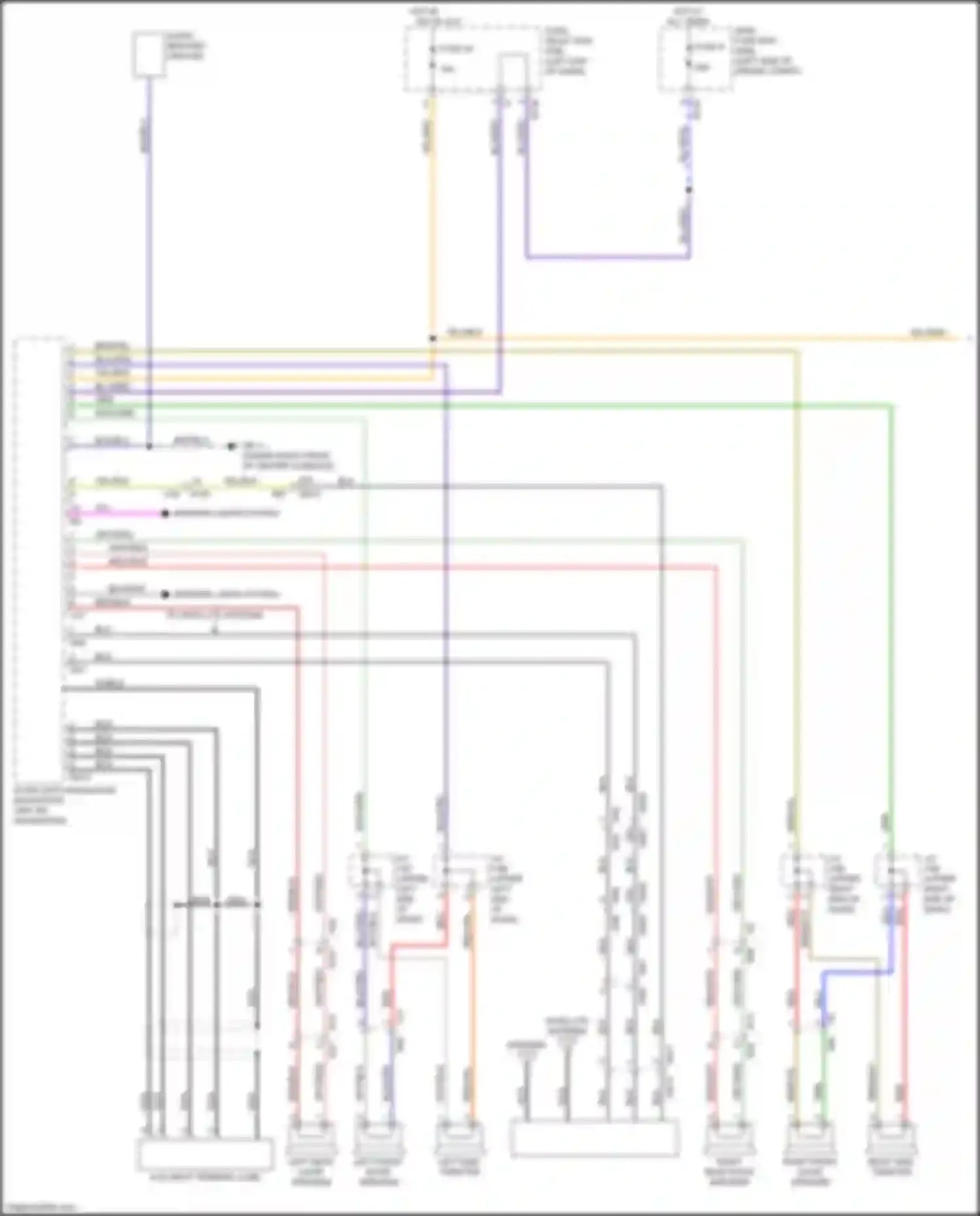 Wiring diagram left side tweeter for Subaru XV GP facelift (2015-2017) (3 of 8)