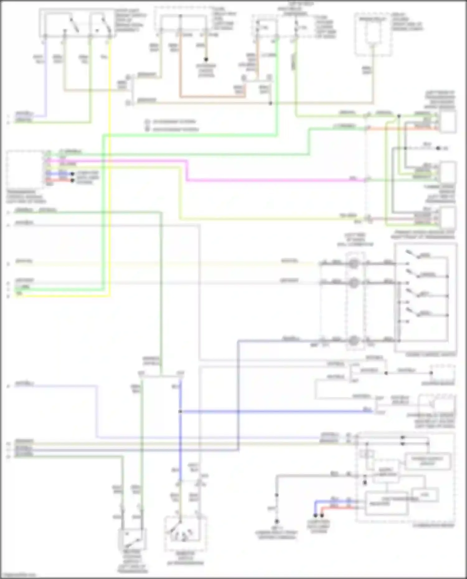 Wiring diagram neutral position switch 1 for Subaru XV GP facelift (2015-2017) (1 of 2)