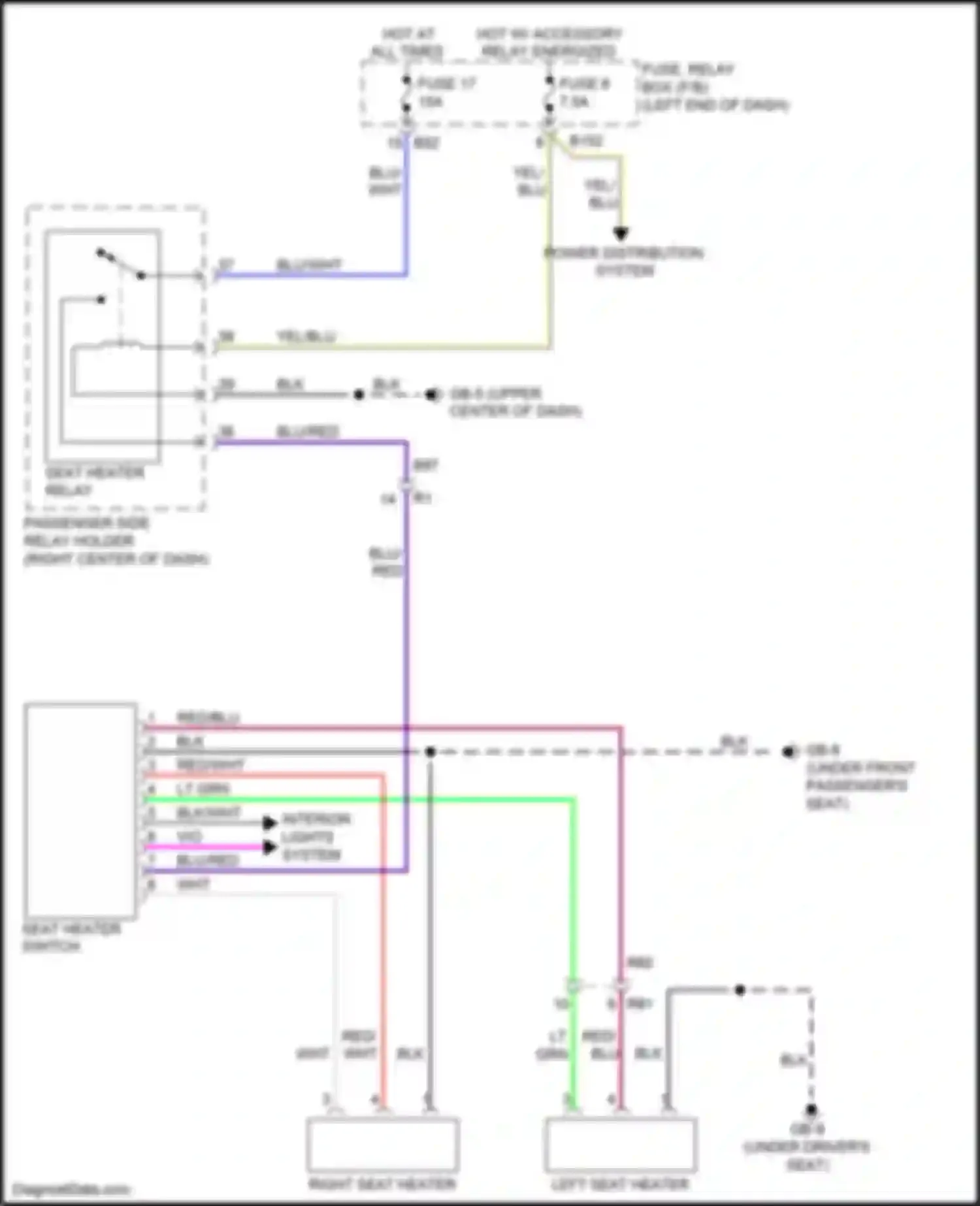 Wiring diagram power distribution system for Subaru XV GP facelift (2015-2017) (29 of 33)