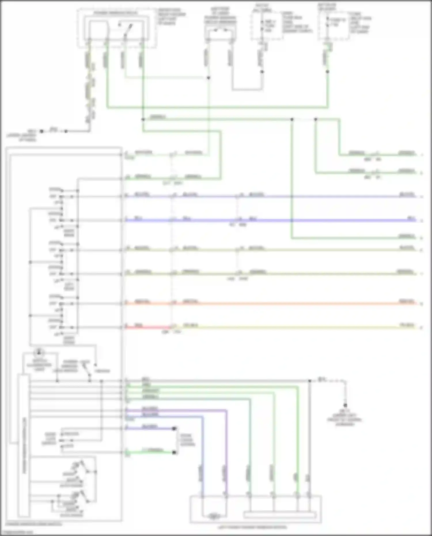Wiring diagram power window main switch for Subaru XV GP facelift (2015-2017) (6 of 6)