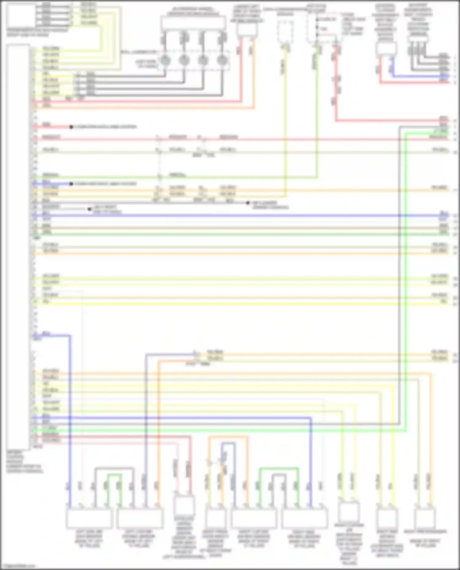 Wiring diagram right front door impact sensor for Subaru XV GP facelift (2015-2017) (1 of 2)