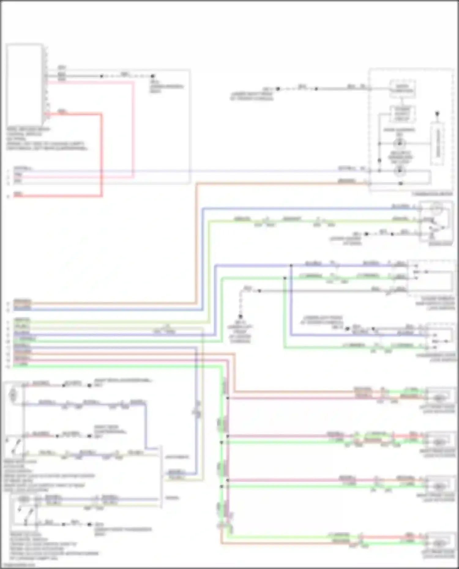 Wiring diagram tpms, keyless entry control module for Subaru XV GP facelift (2015-2017) (1 of 8)