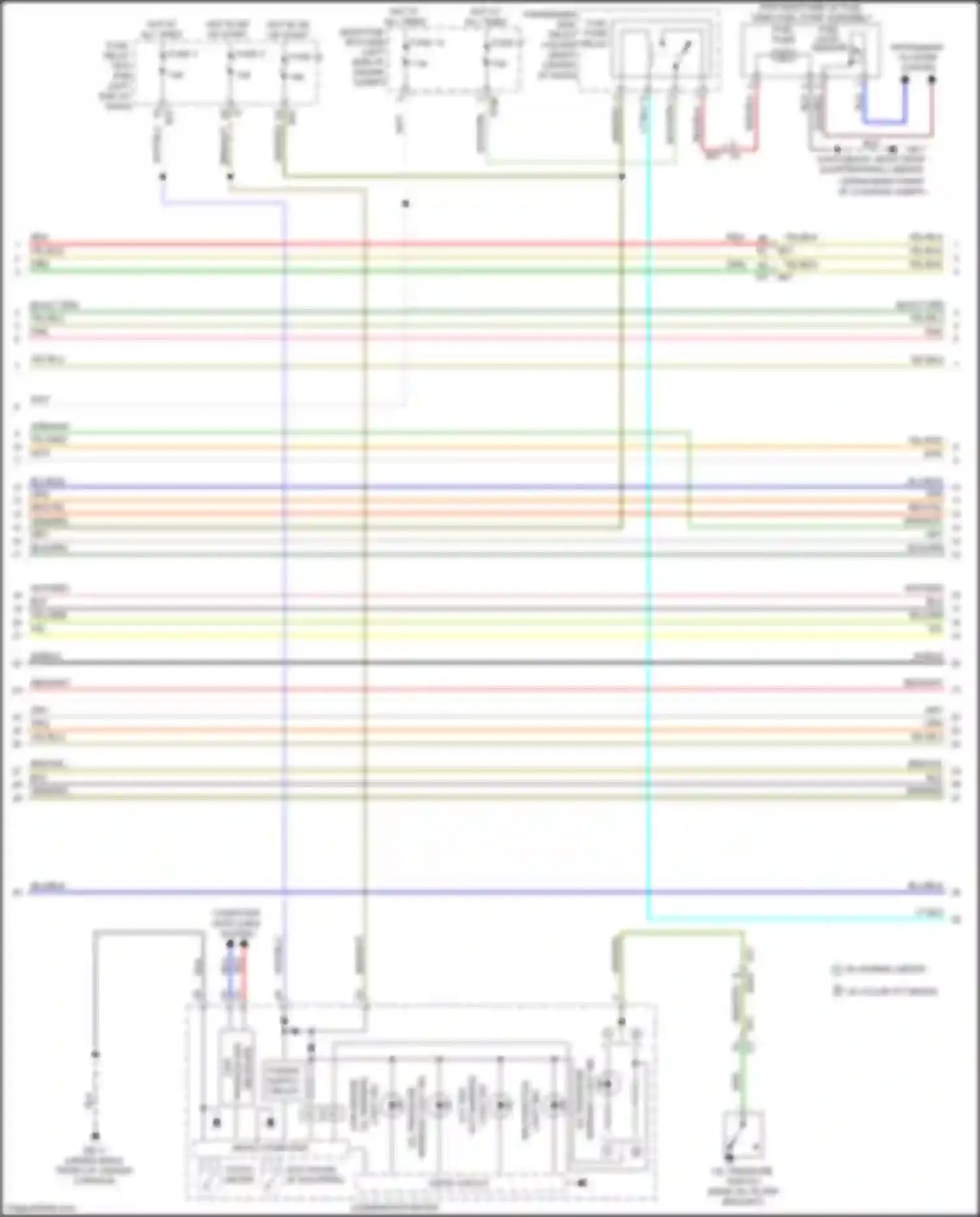 Wiring diagram w/ color tft meter for Subaru XV GP facelift (2015-2017) (2 of 2)