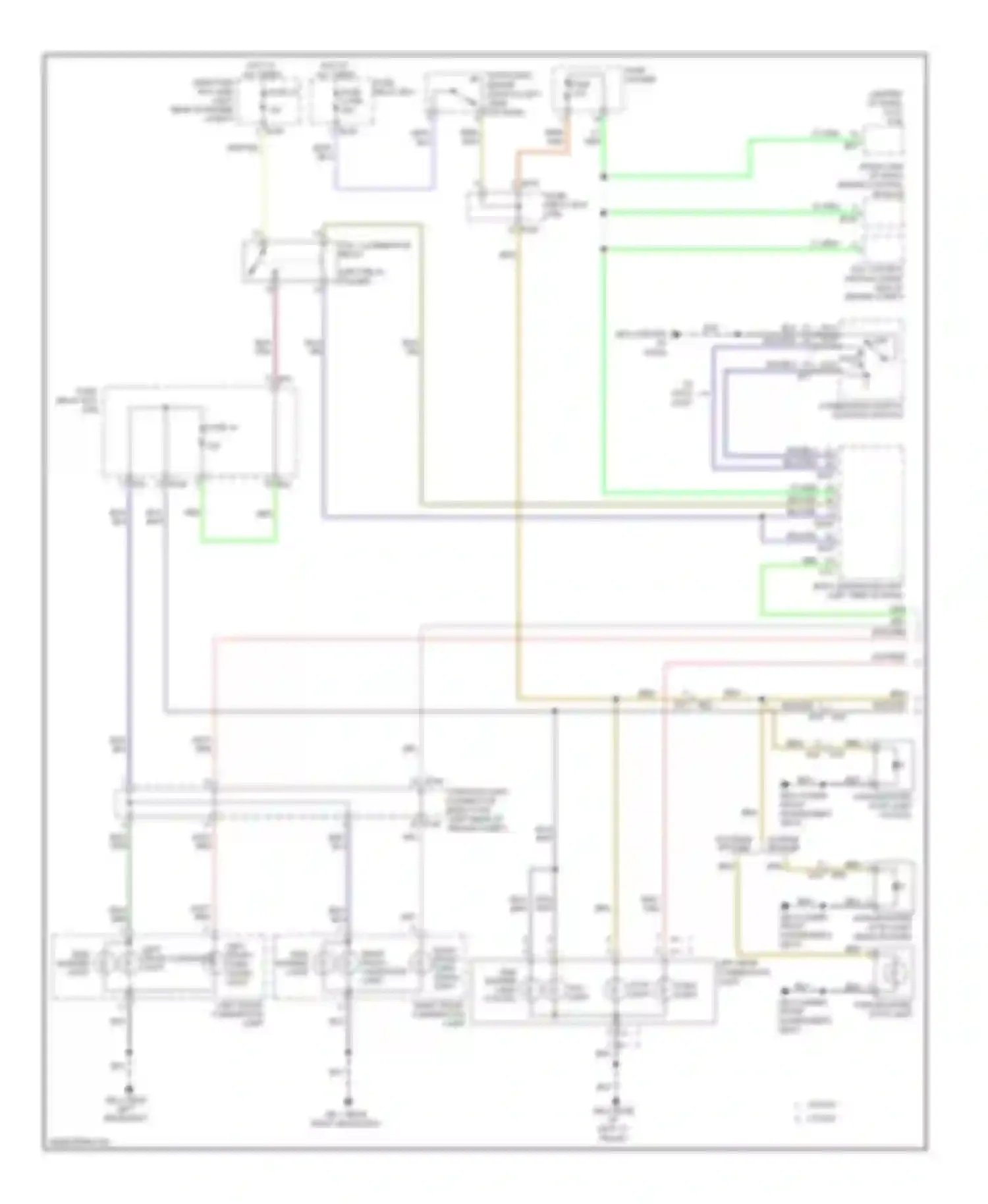 XV Subaru GP (2011-2016): Exterior lamps circuit, without hev (2 of 2)