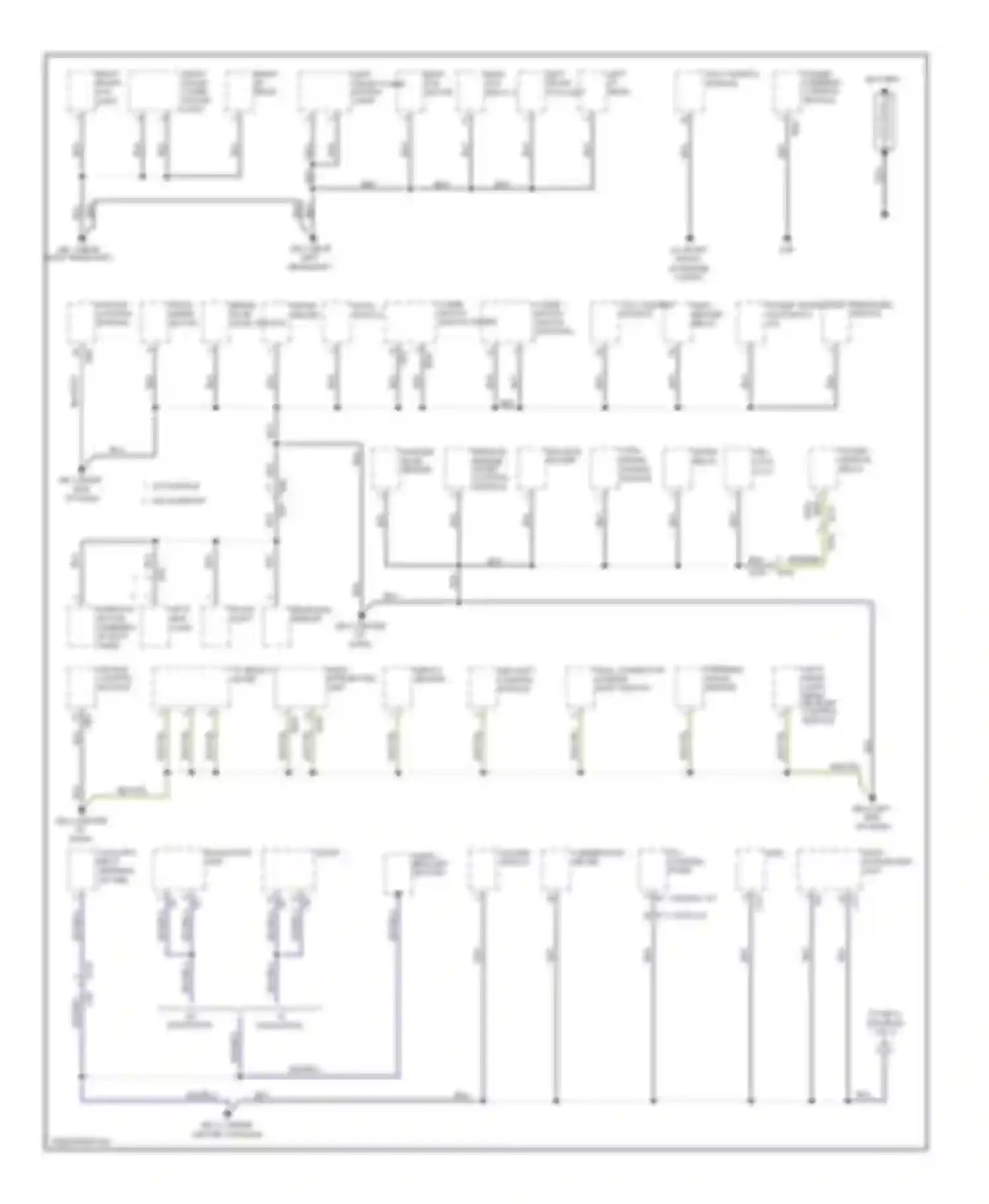 XV Subaru GP (2011-2016): Ground distribution circuit, without hev (1 of 2)