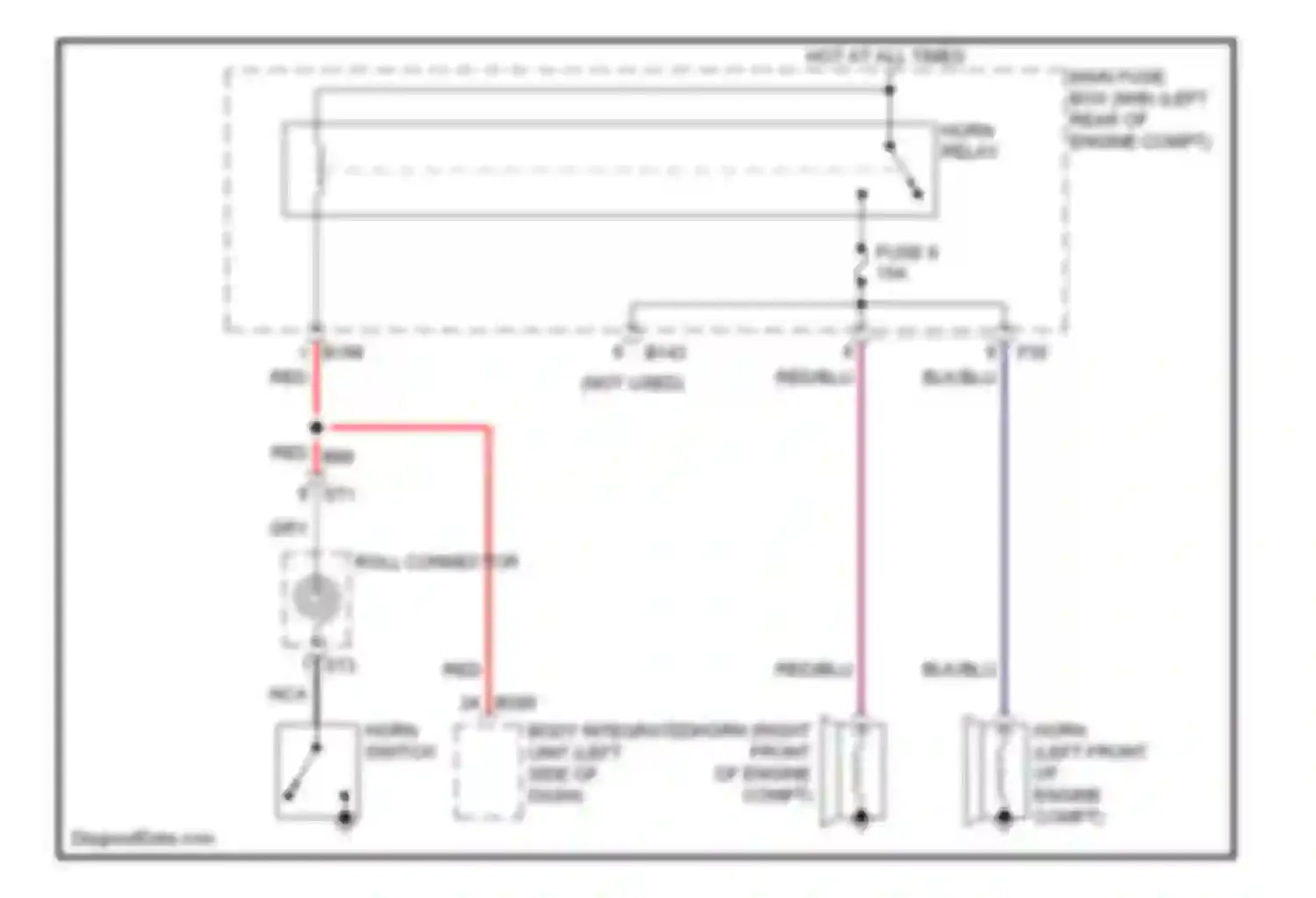 XV Subaru GP (2011-2016): Horn circuit, without hev