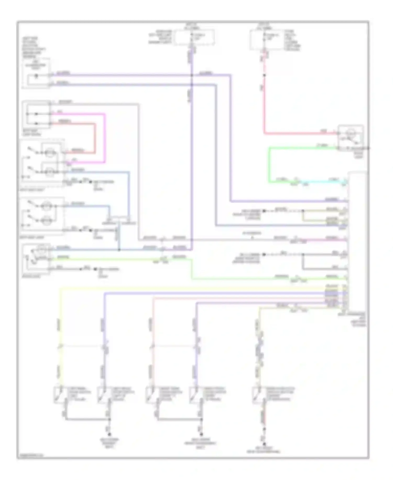 XV Subaru GP (2011-2016): Courtesy lamps circuit, with hev