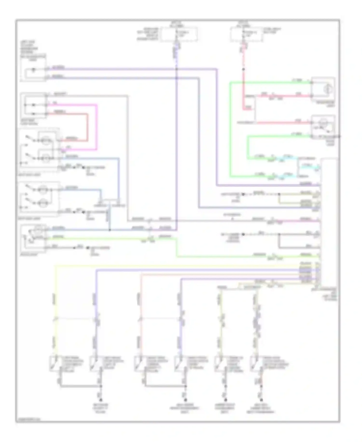 XV Subaru GP (2011-2016): Courtesy lamps circuit, without hev