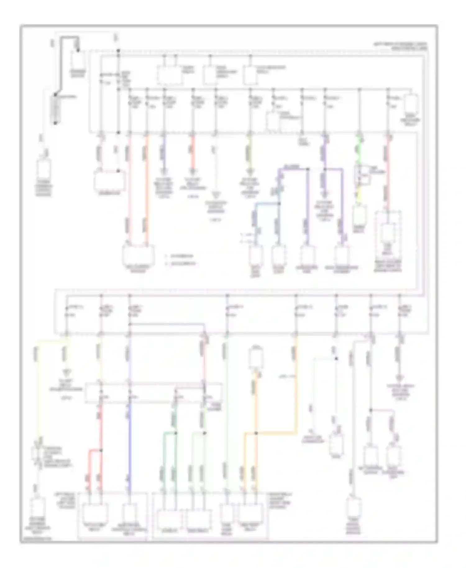 XV Subaru GP (2011-2016): Power distribution circuit, without hev (1 of 4)
