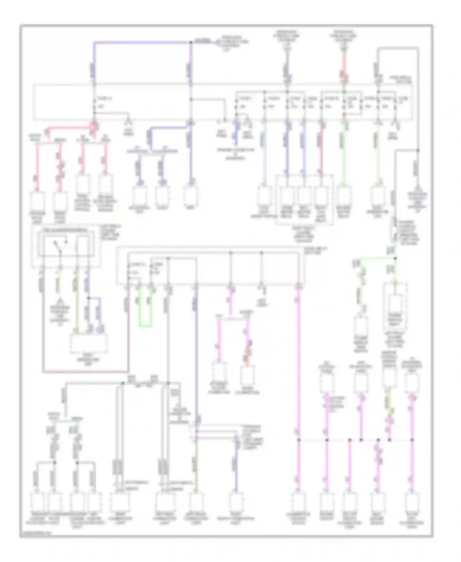 XV Subaru GP (2011-2016): Power distribution circuit, without hev (2 of 4)