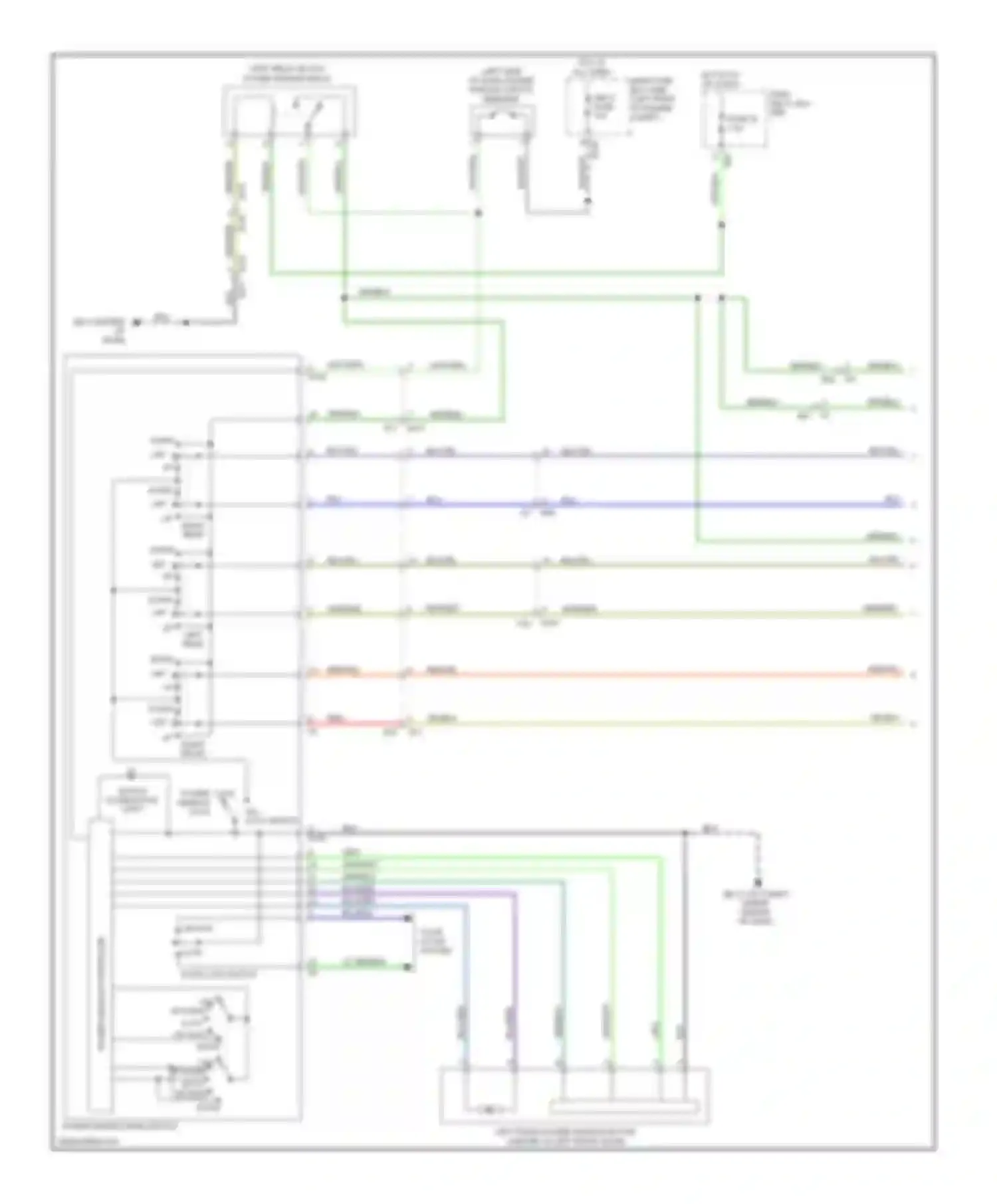XV Subaru GP (2011-2016): Power windows circuit, without hev (1 of 2)