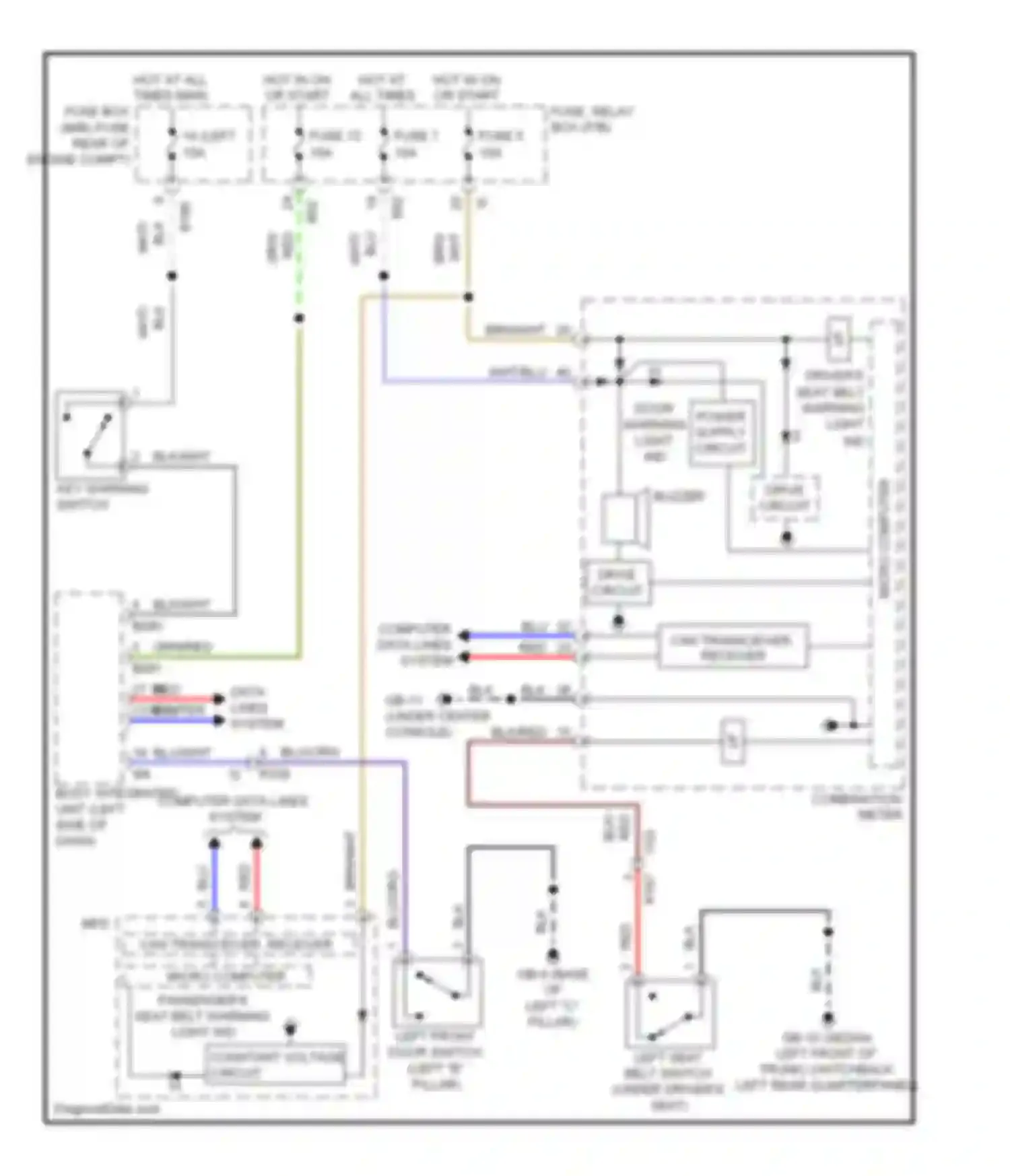 XV Subaru GP (2011-2016): Chime circuit, without hev
