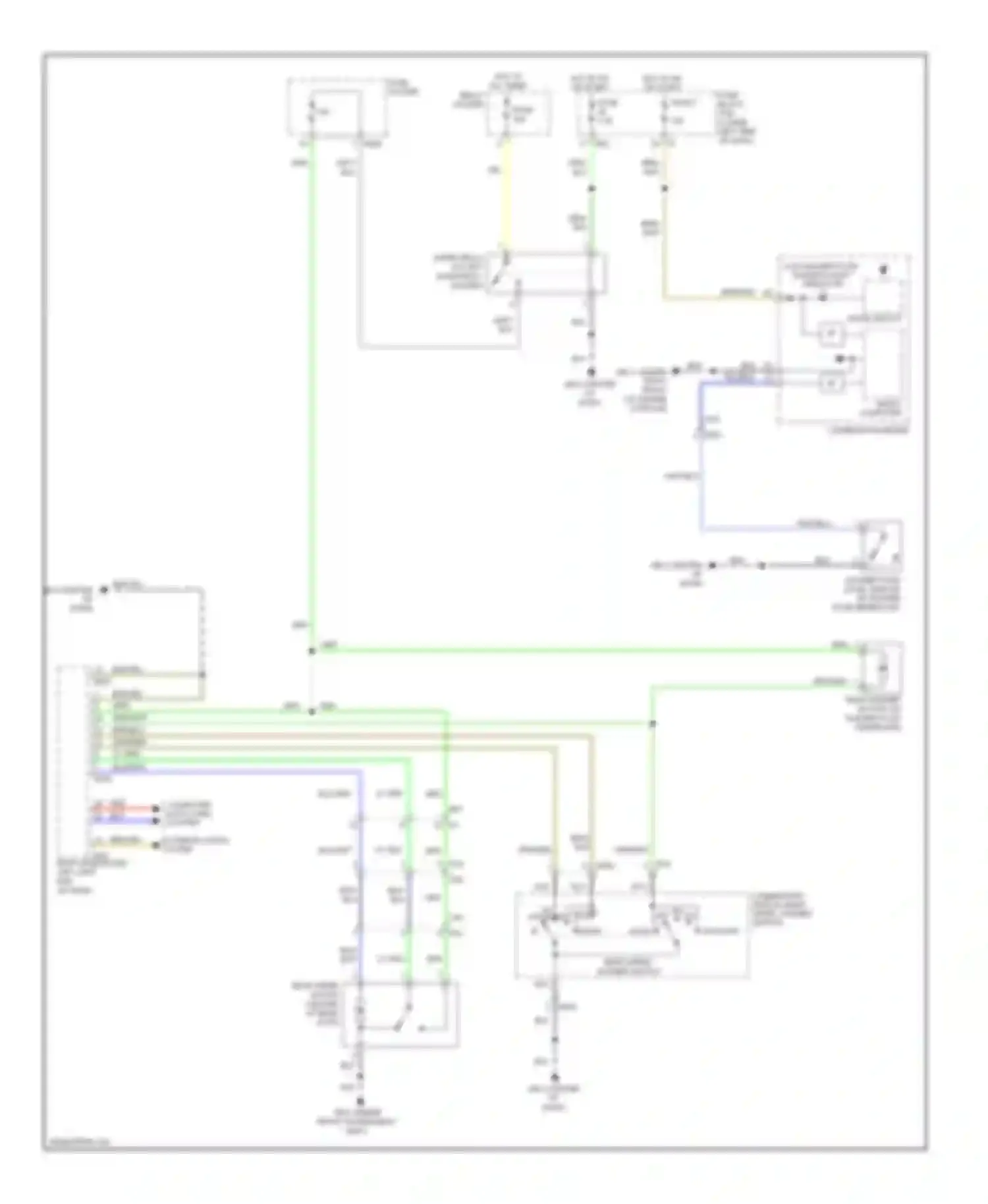 XV Subaru GP (2011-2016): Rear wiper/washer circuit, with hev