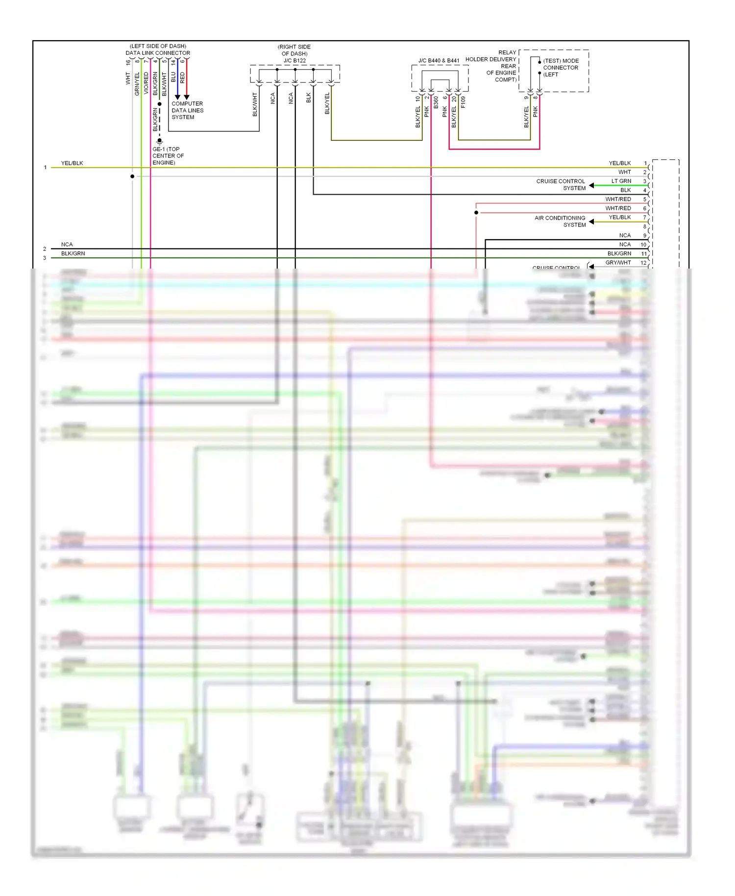 Subaru XV GP (2011-2016) battery battery current temperature sensor sensor wiring diagram  (1 of 1)