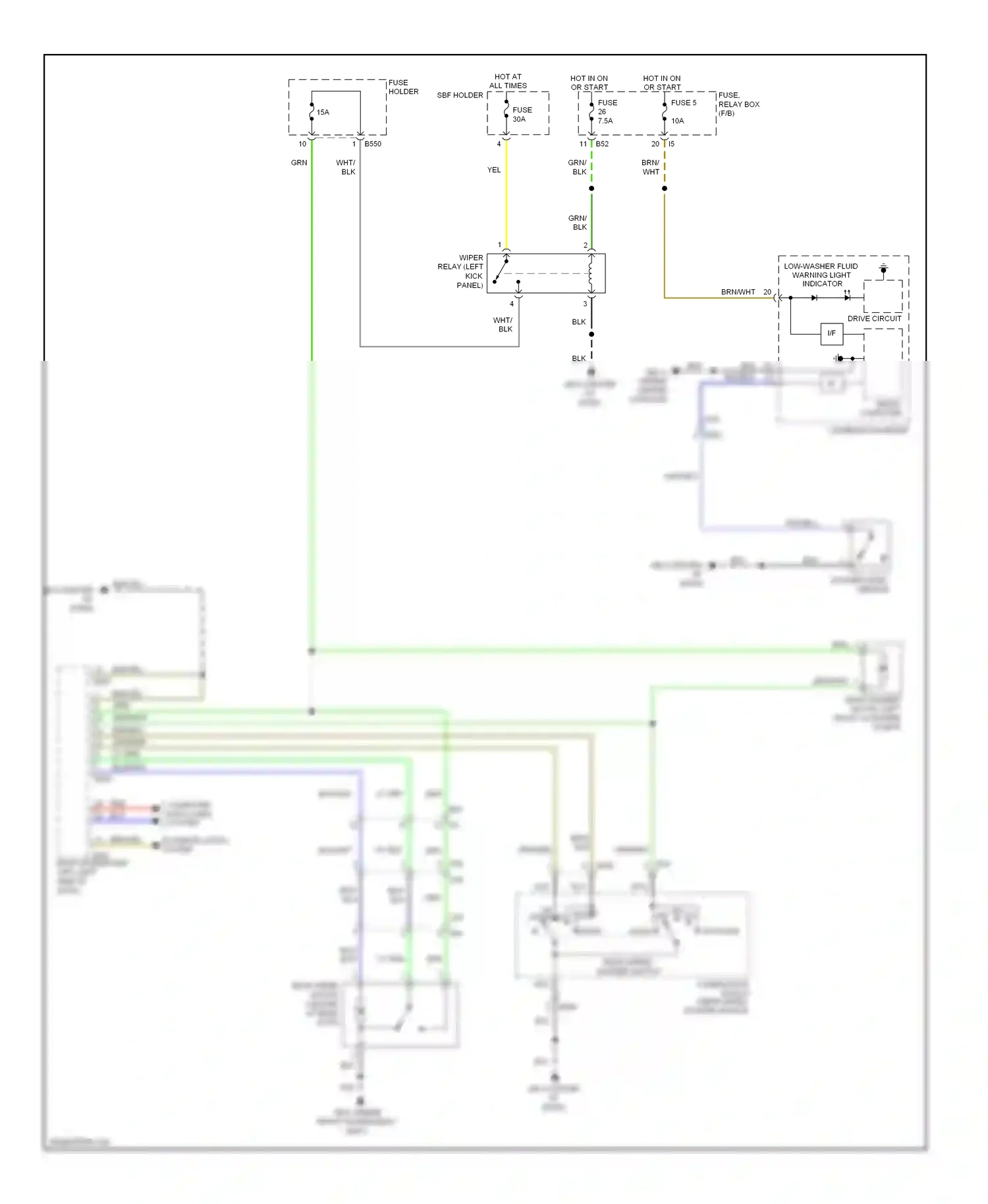 Subaru XV GP (2011-2016) combination switch wiring diagram  (5 of 5)