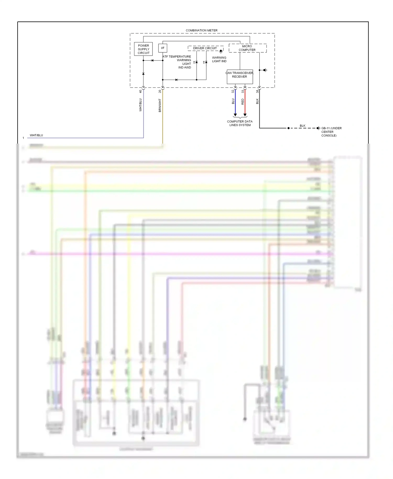 Subaru XV GP (2011-2016) computer data lines system wiring diagram  (70 of 74)