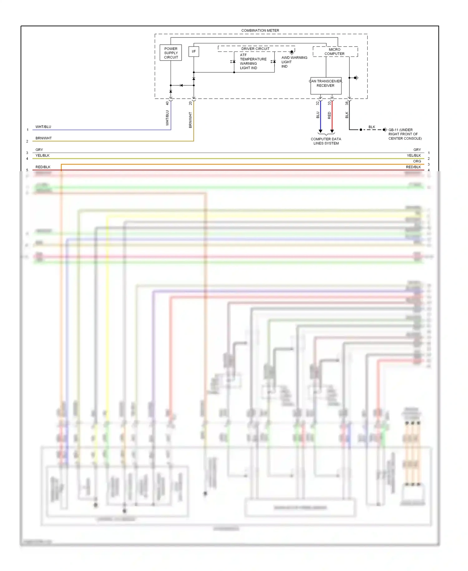 Subaru XV GP (2011-2016) computer data lines system wiring diagram  (67 of 74)