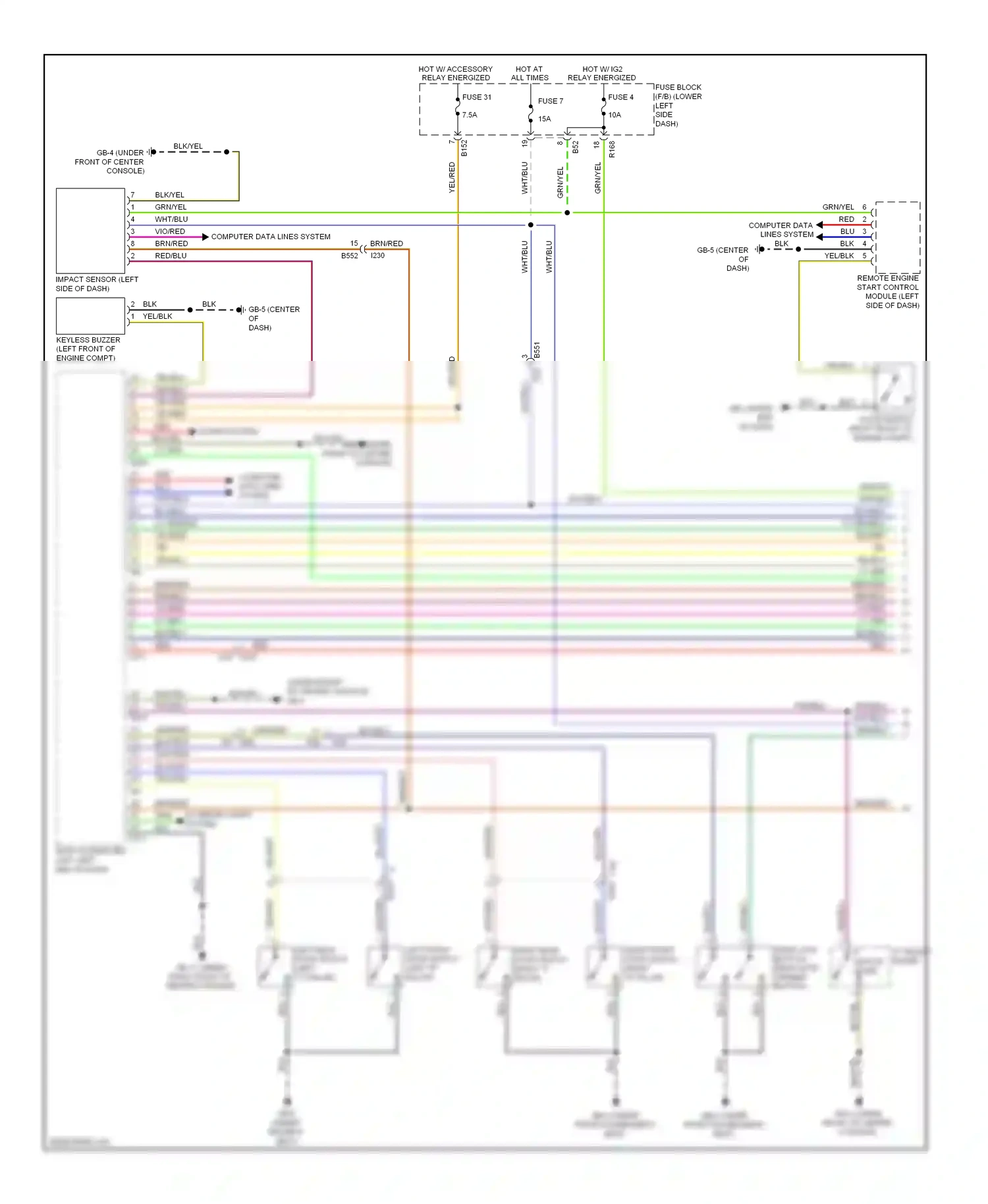 Subaru XV GP (2011-2016) computer data lines system wiring diagram  (8 of 74)