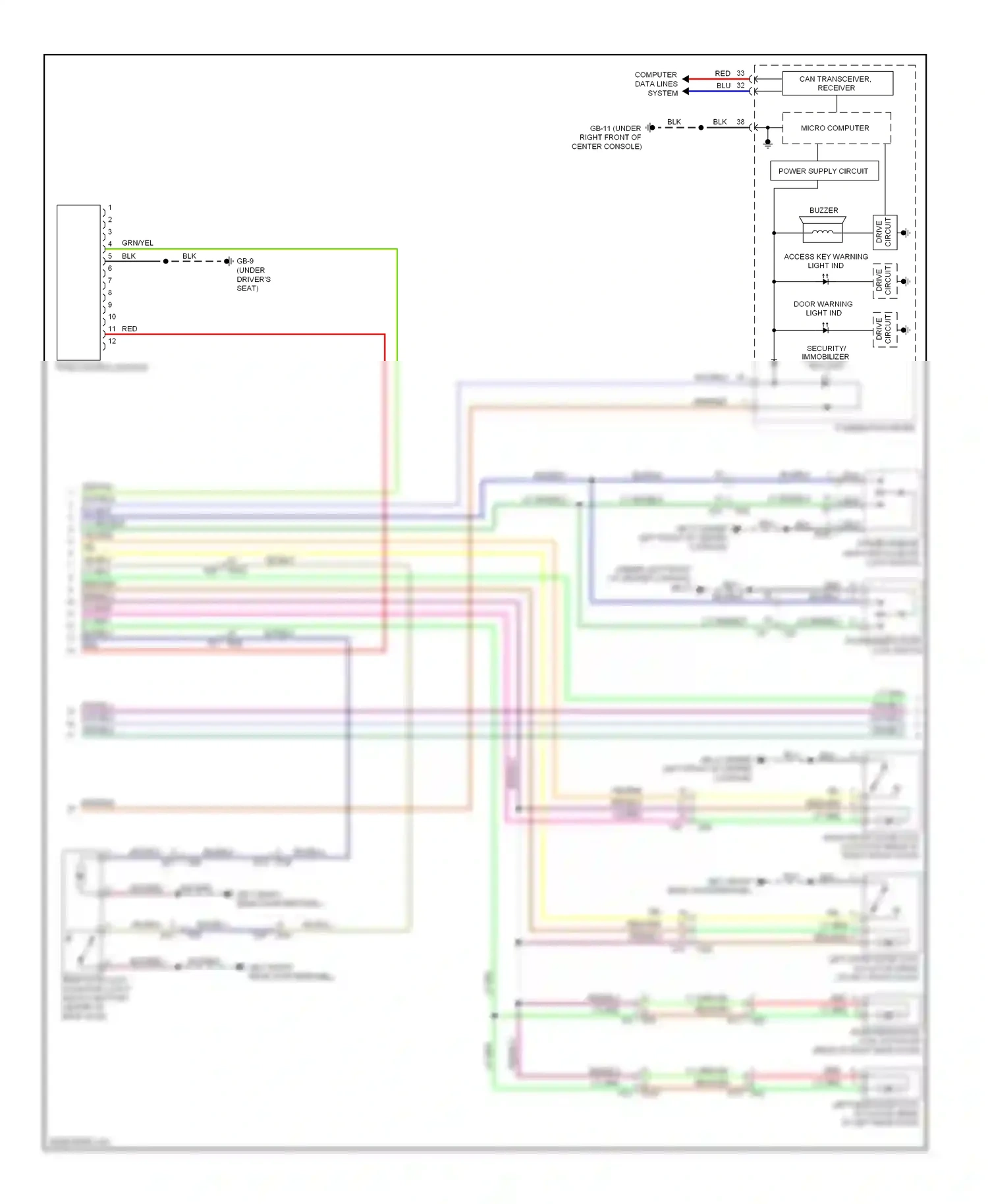 Subaru XV GP (2011-2016) computer data lines wiring diagram  (4 of 11)