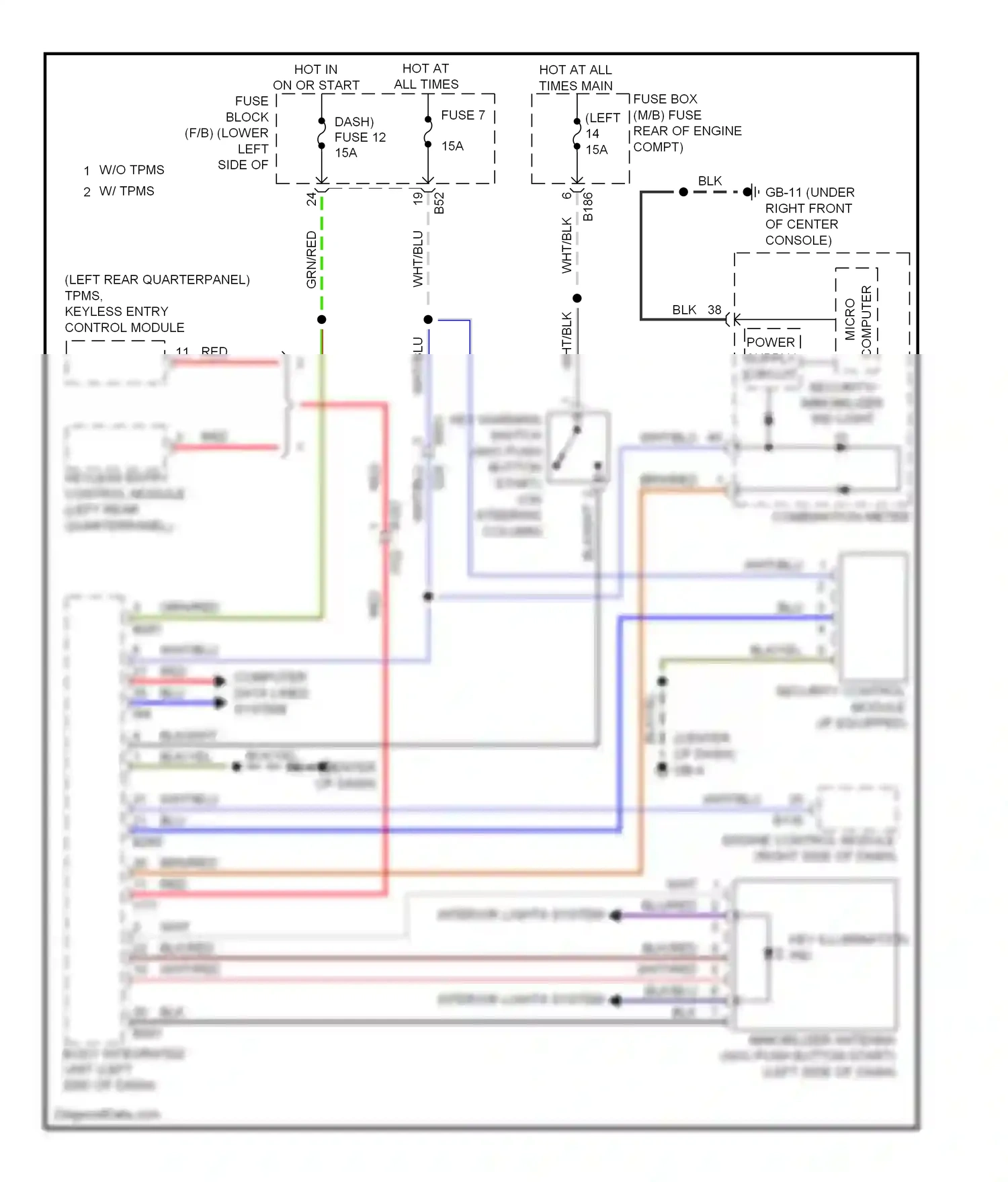 Subaru XV GP (2011-2016) computer wiring diagram  (3 of 5)