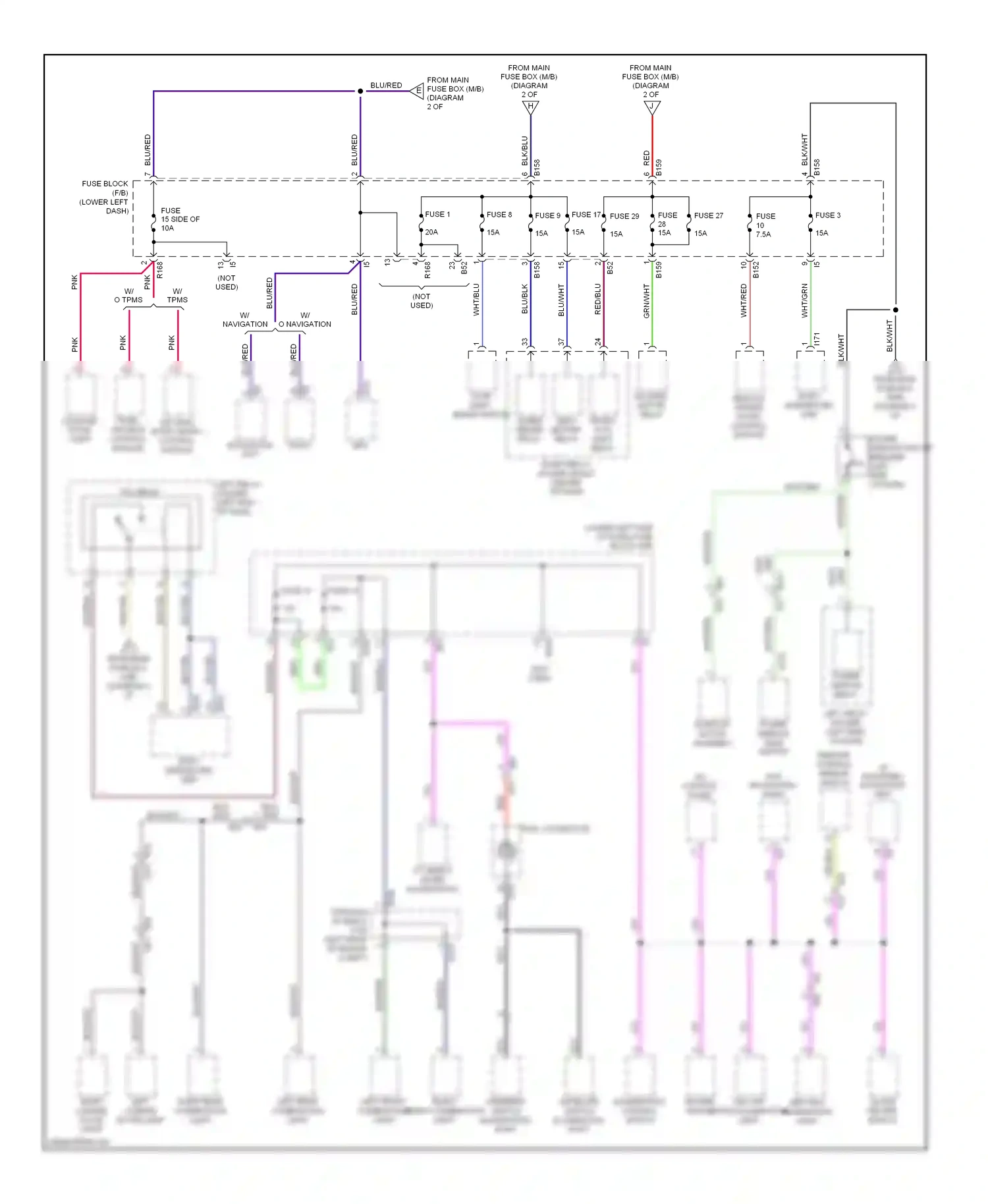 Subaru XV GP (2011-2016) control module wiring diagram  (2 of 3)