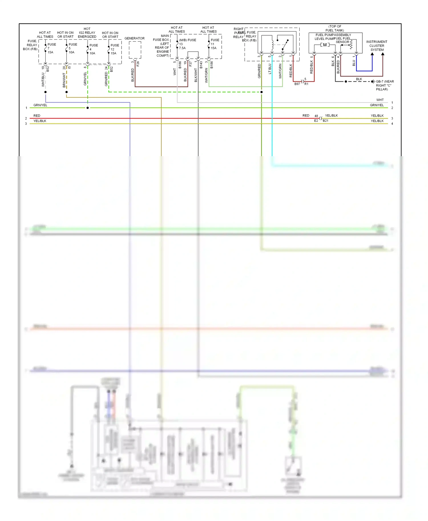 Subaru XV GP (2011-2016) ect warning light ind wiring diagram  (1 of 1)