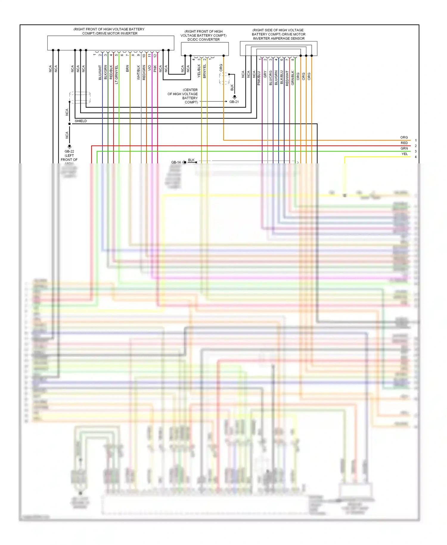 Subaru XV GP (2011-2016) engine control module (right side wiring diagram  (1 of 1)
