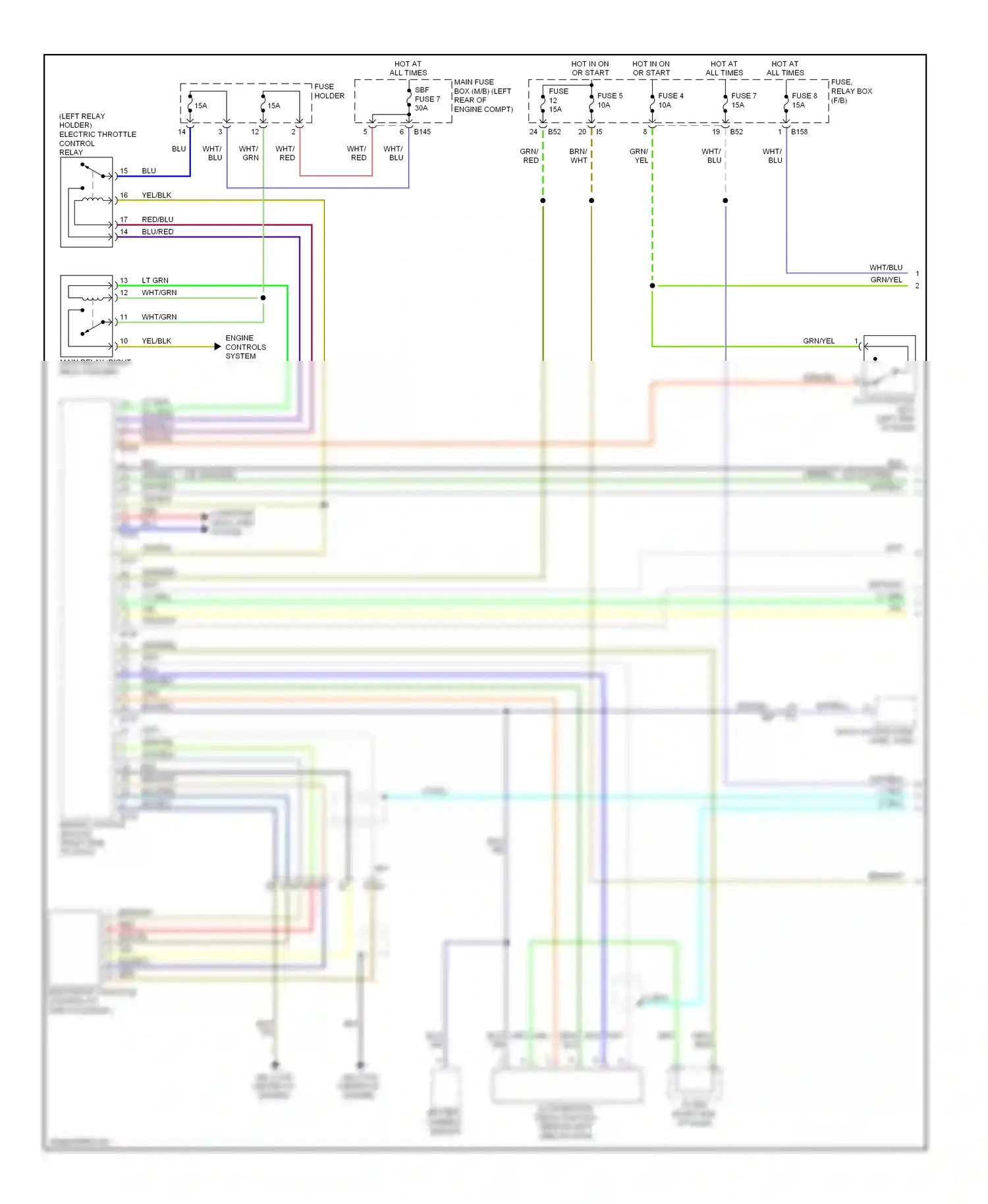 Subaru XV GP (2011-2016) engine controls system wiring diagram  (7 of 11)