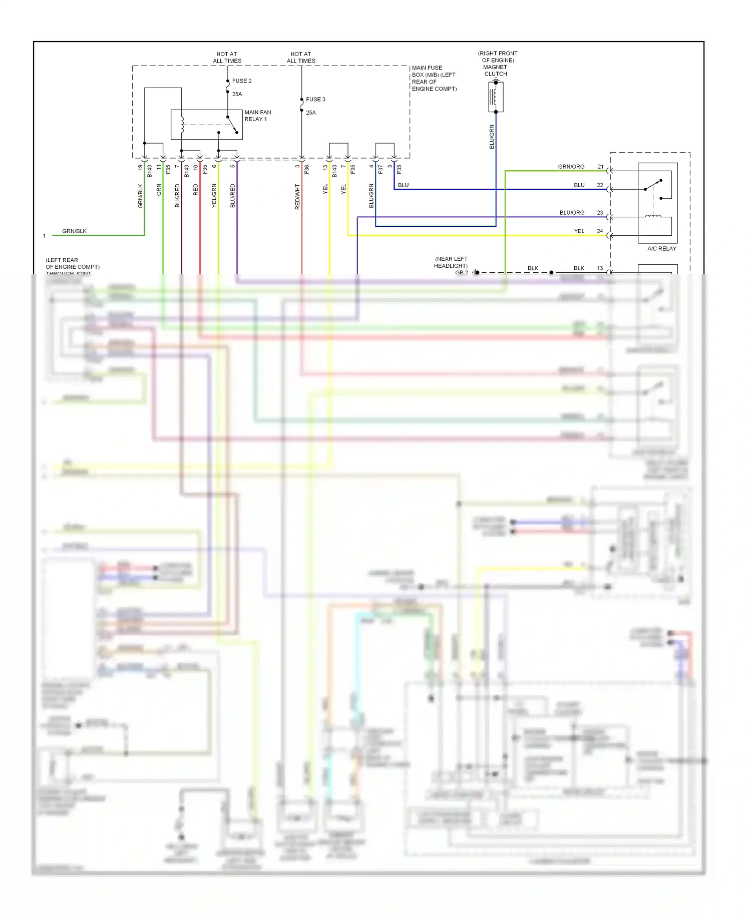 Subaru XV GP (2011-2016) engine controls system wiring diagram  (3 of 11)