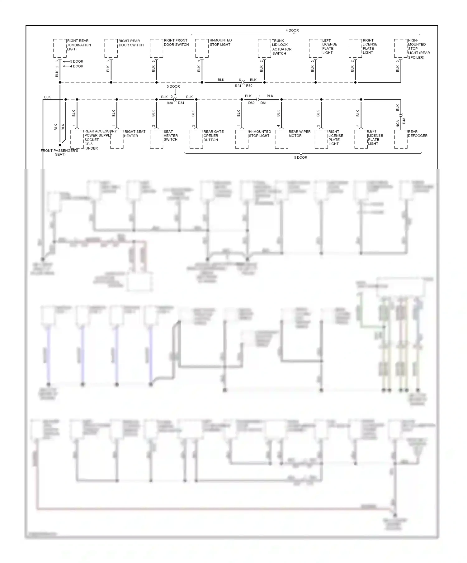 Subaru XV GP (2011-2016) left outer mirror assembly wiring diagram  (3 of 7)