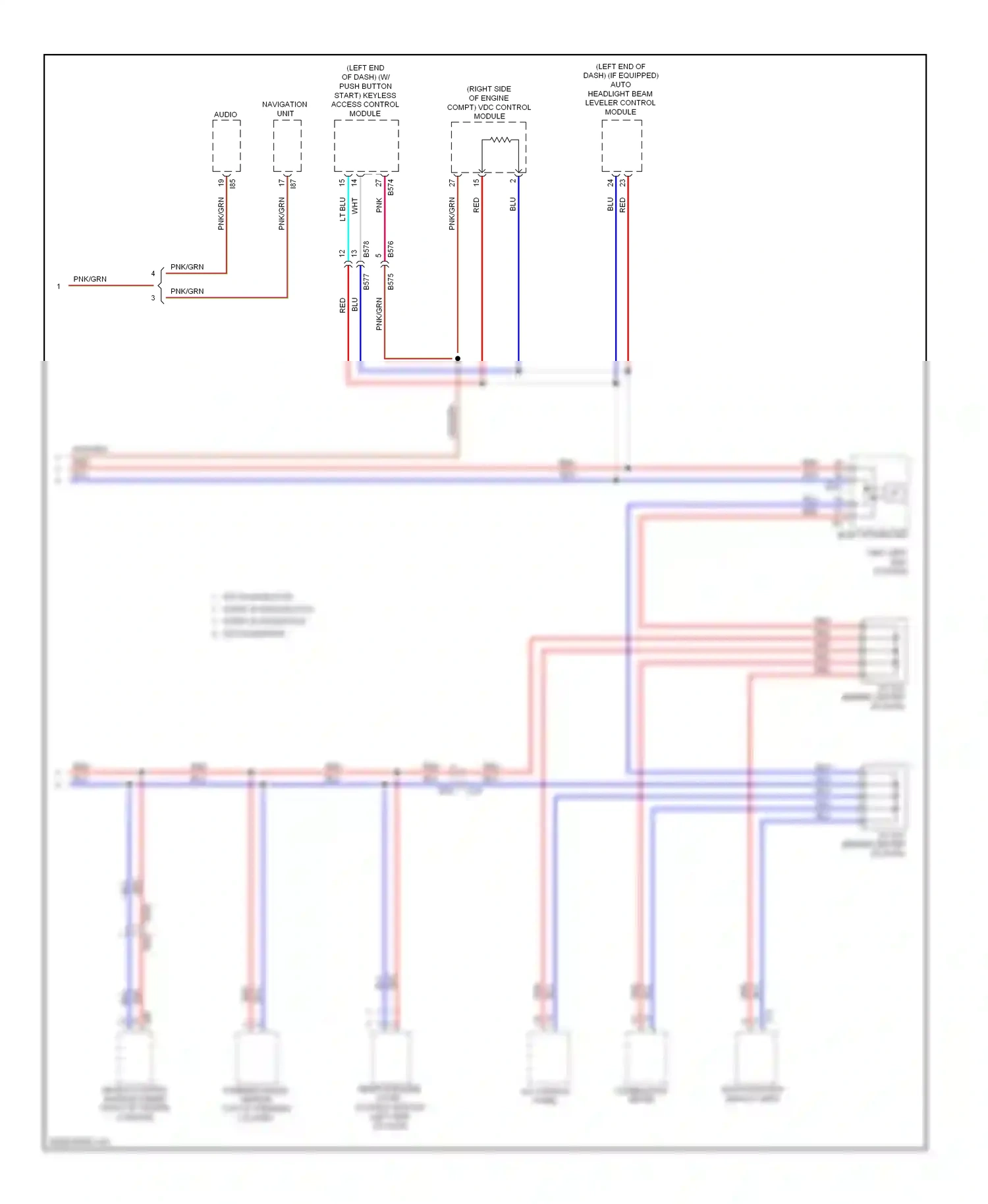Subaru XV GP (2011-2016) multi-function display (mfd) wiring diagram  (1 of 1)